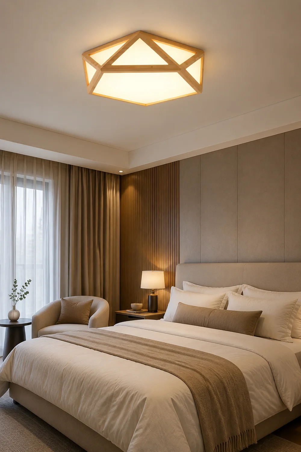 Diamond Wooden Ceiling Lamp - Lumpaz