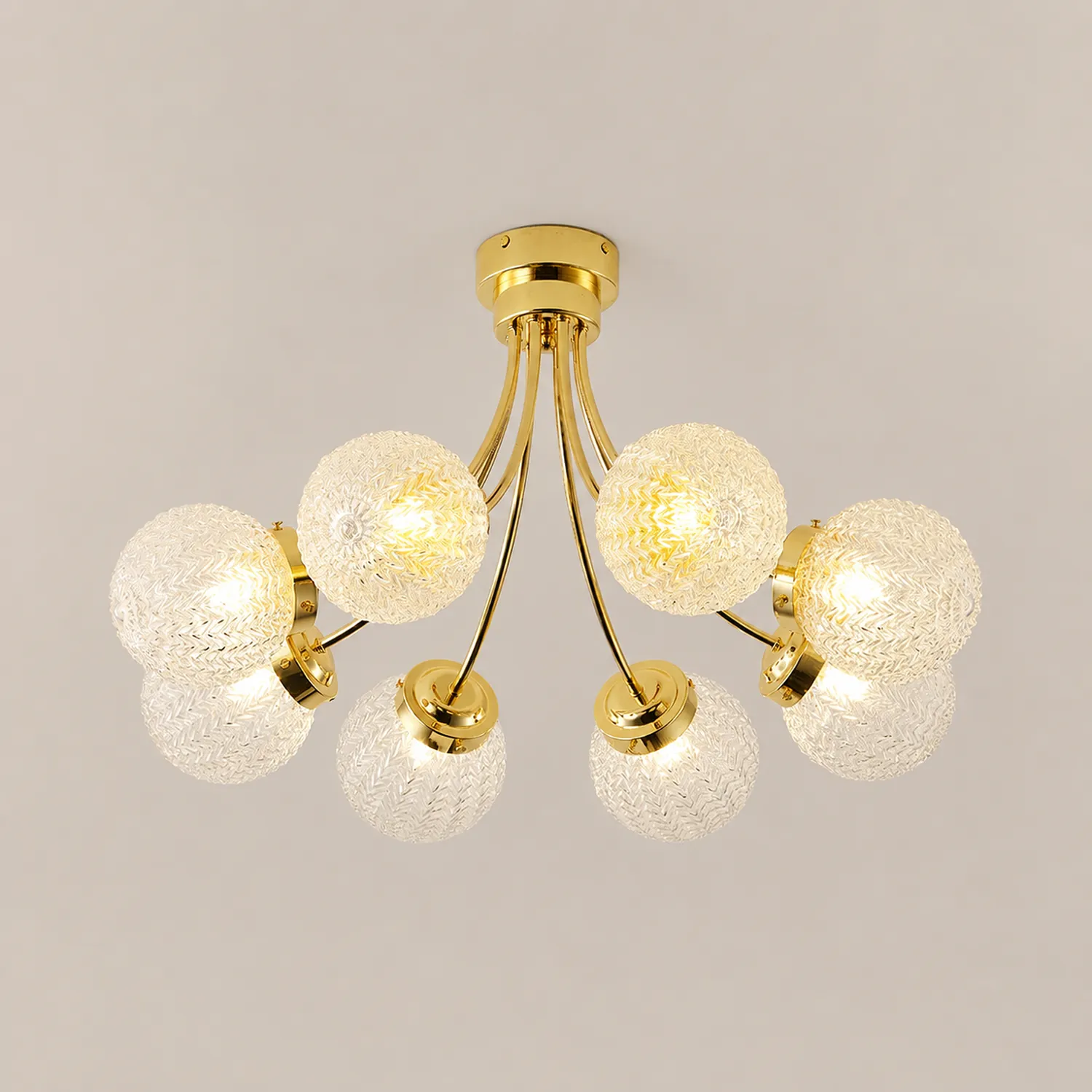 Carved Glass Ceiling Lamp - Lumpaz
