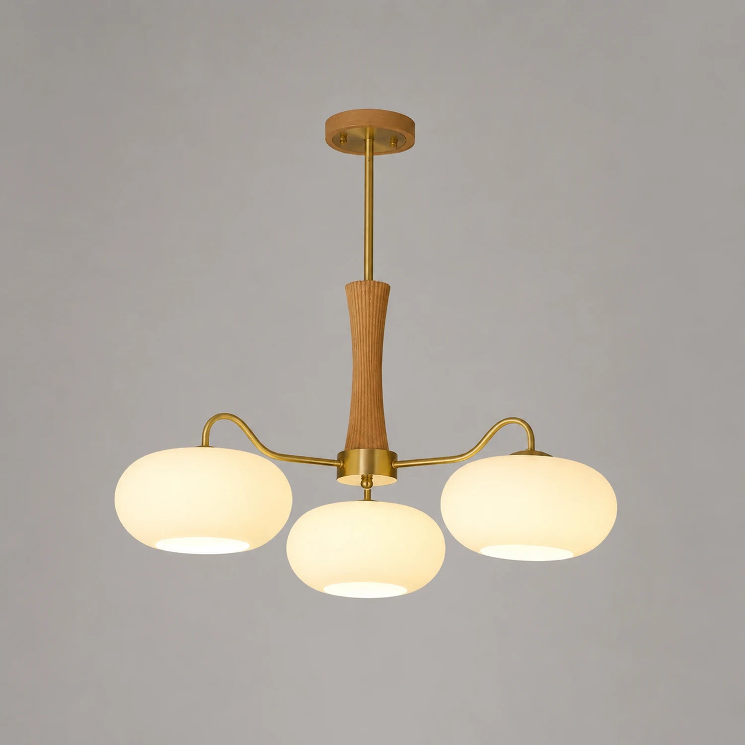 Brass Wooden Persimmon Ceiling Lamp - Lumpaz