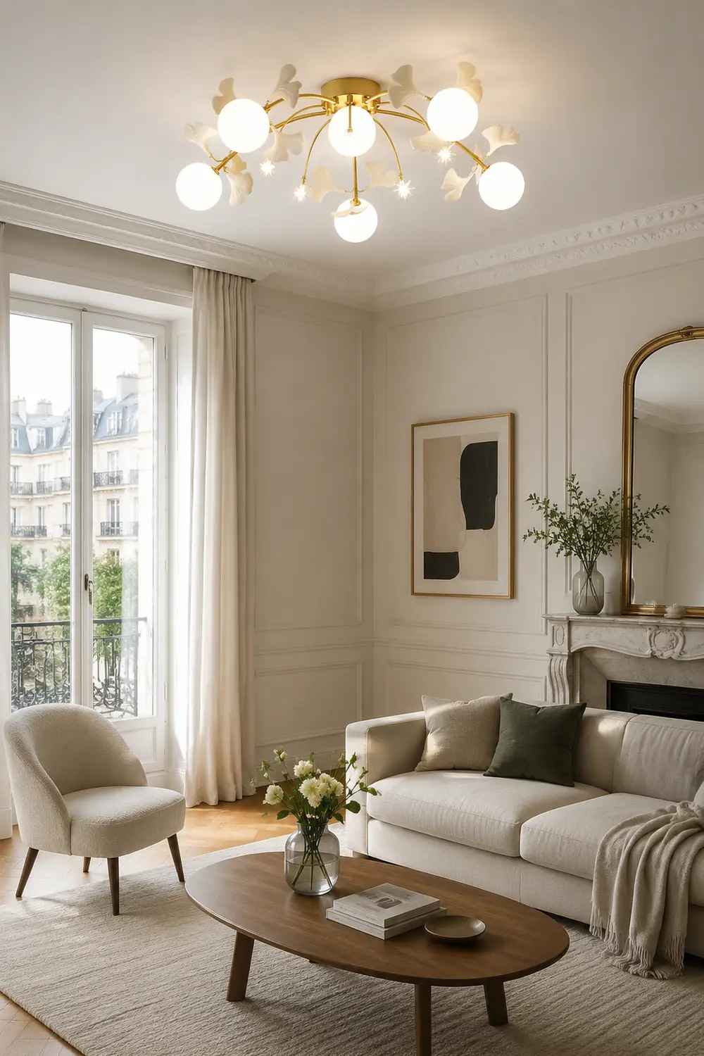 Ginkgo Glass Ceiling Lamp - Lumpaz