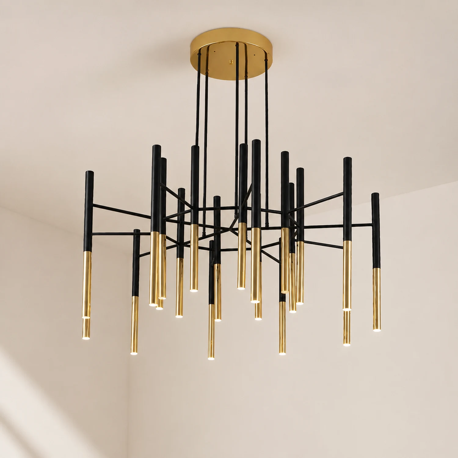 Metal Tubular Chandelier - Lumpaz