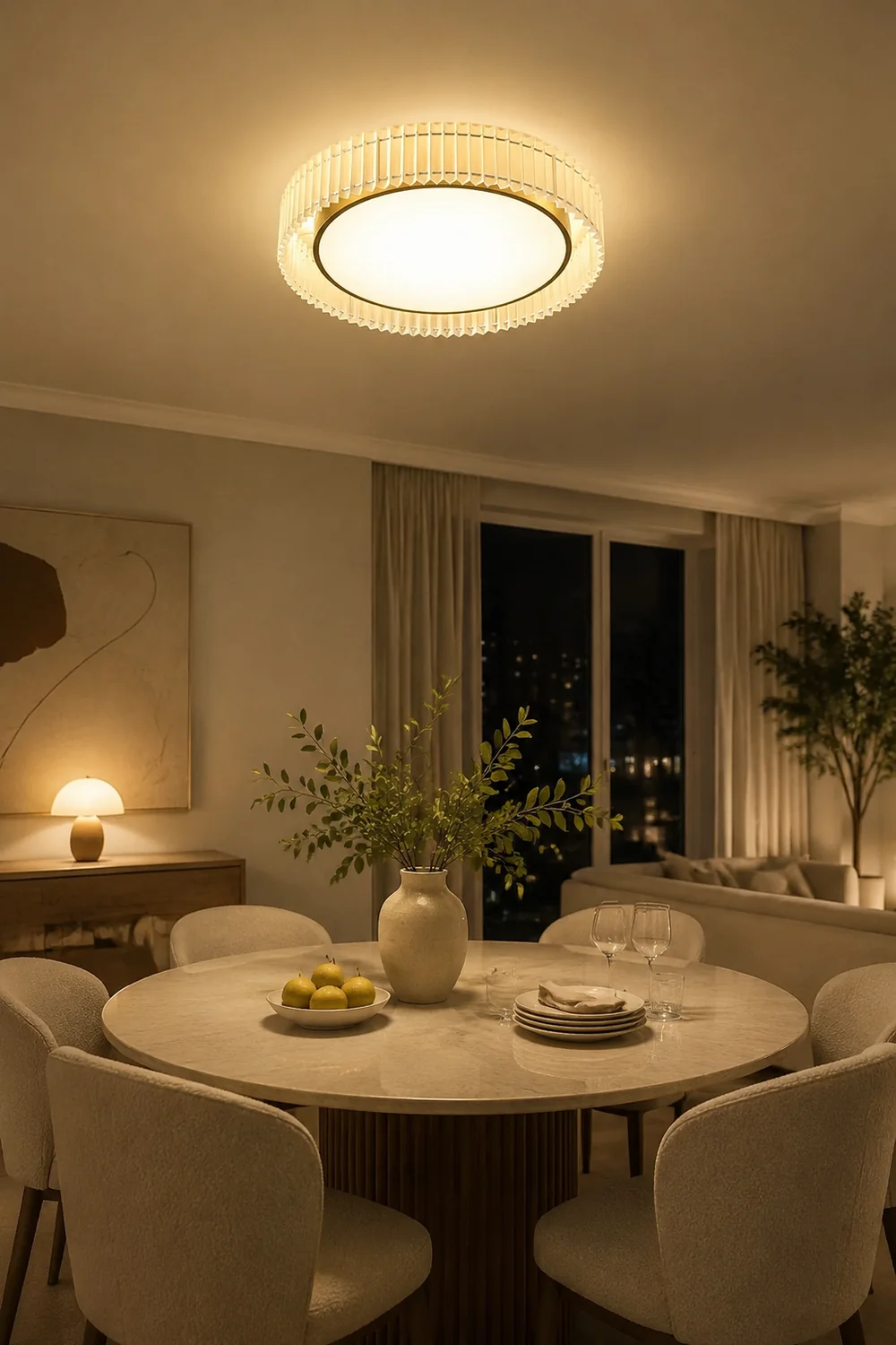 Round Pleated Ceiling Lamp - Lumpaz