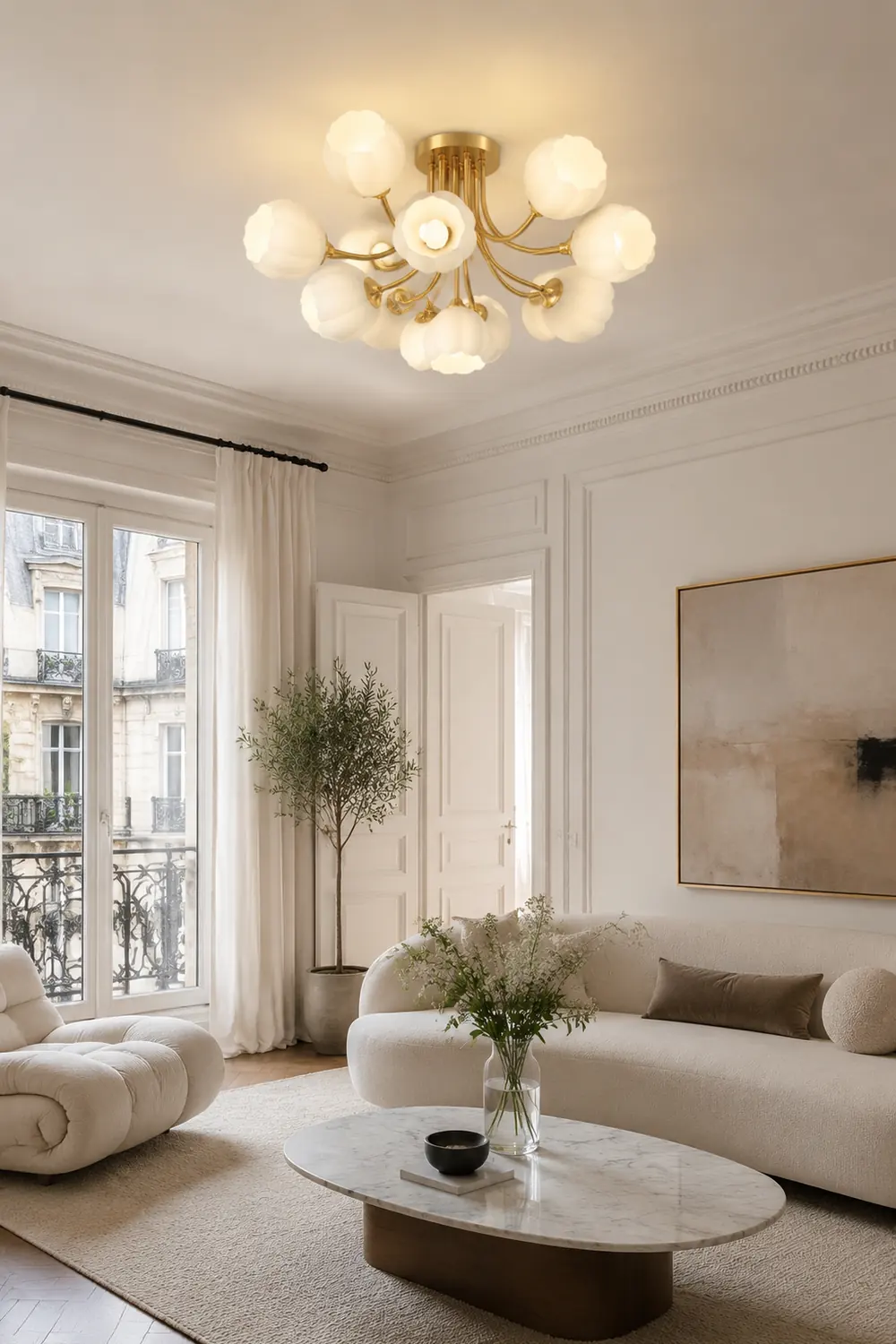 Pumpkin Brass Ceiling Lamp - Lumpaz