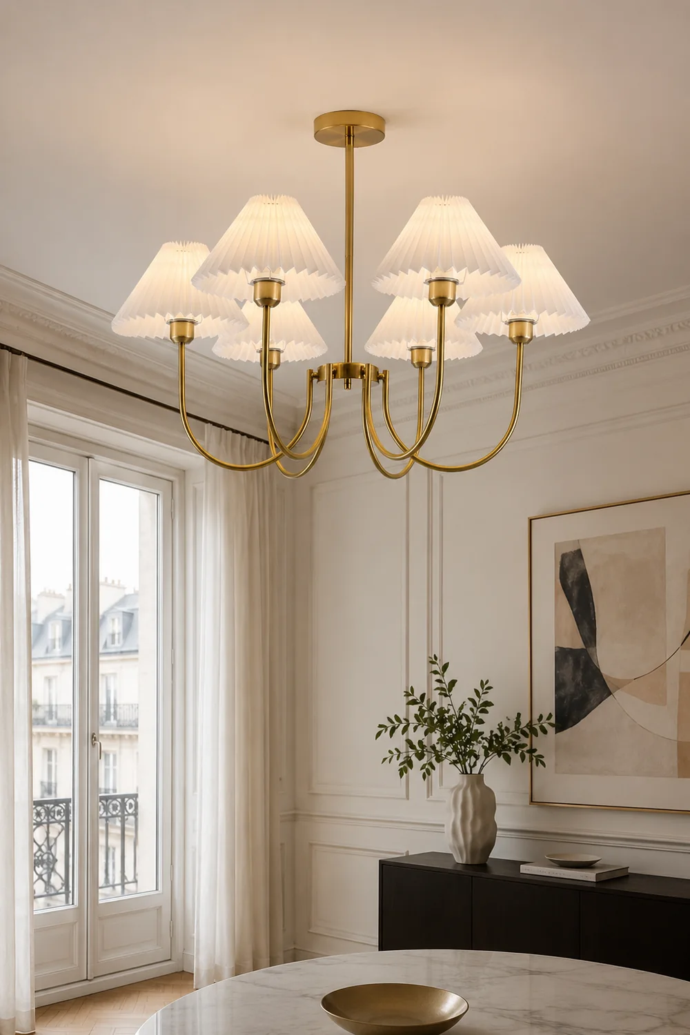 Lenore Pleated Chandelier - Lumpaz