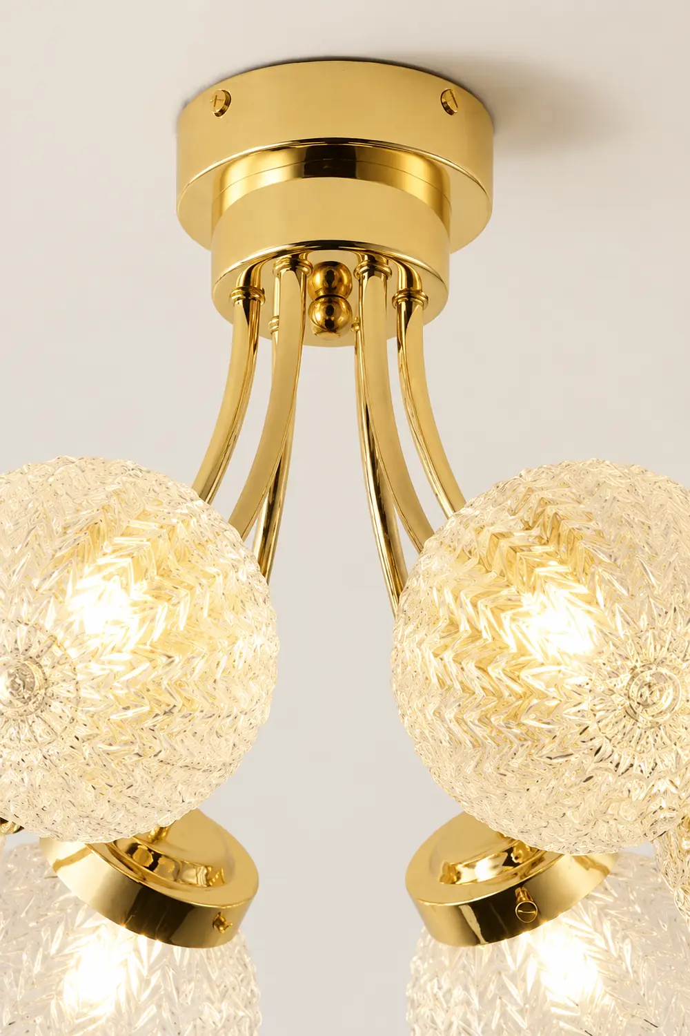 Carved Glass Ceiling Lamp - Lumpaz