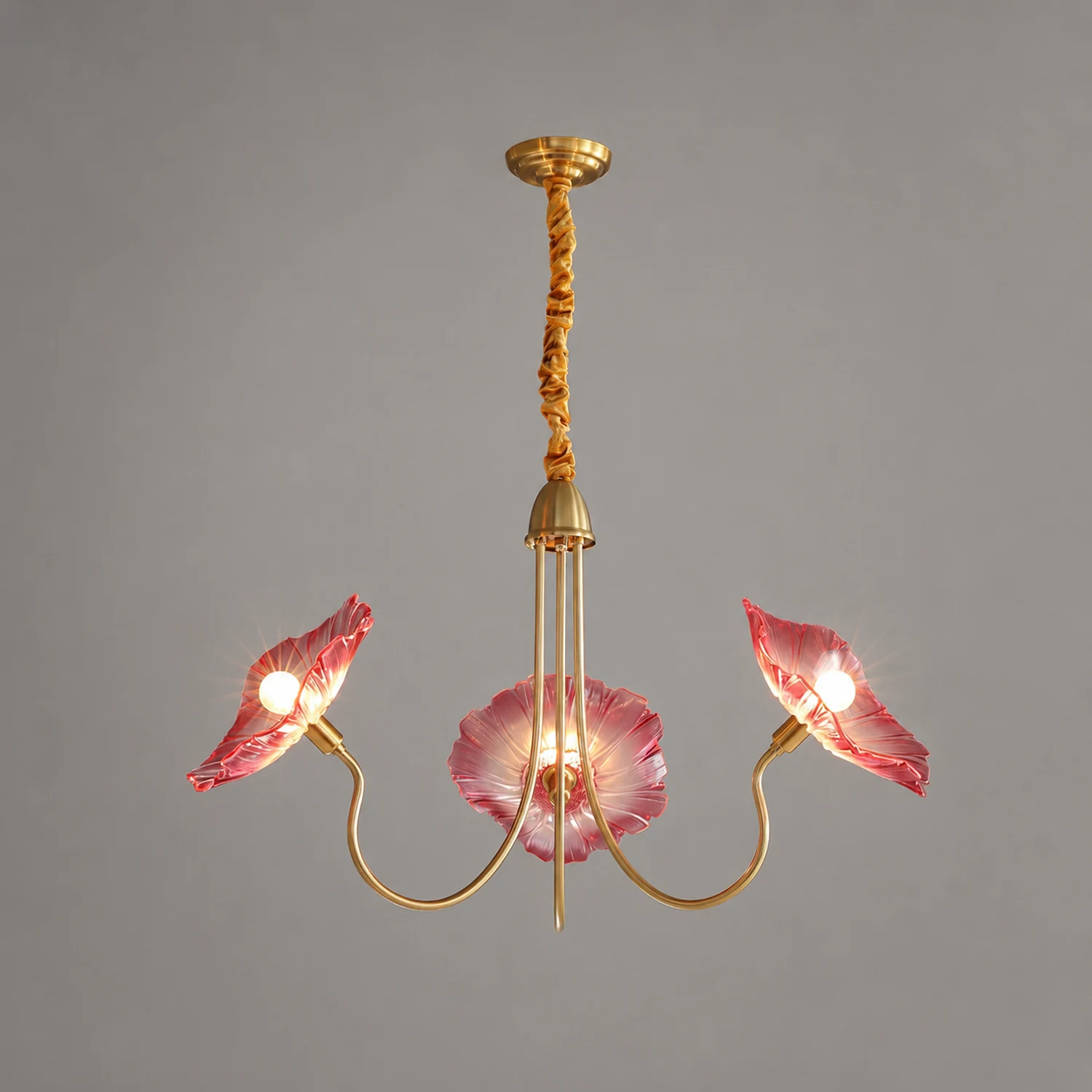 Lotus Leaf Glass Chandelier - Lumpaz