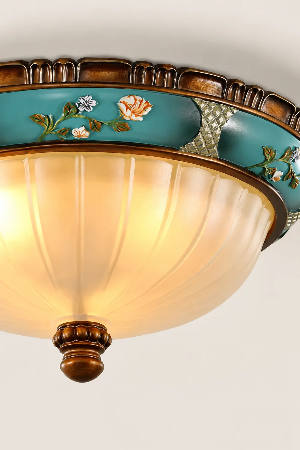 Retro Floral Resin Recessed Ceiling Light - Lumpaz