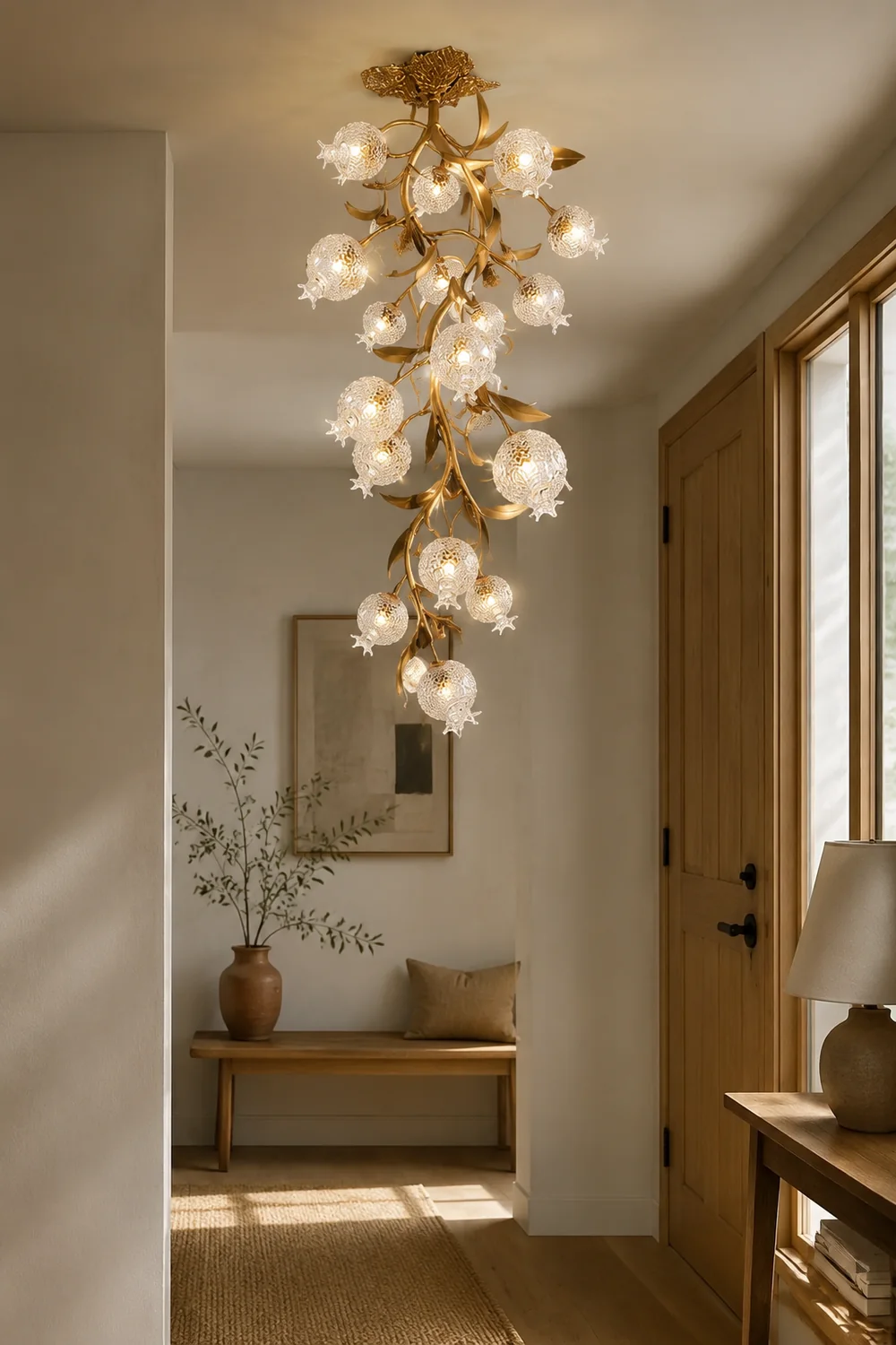 Pomegranate Brass Ceiling Lamp - Lumpaz