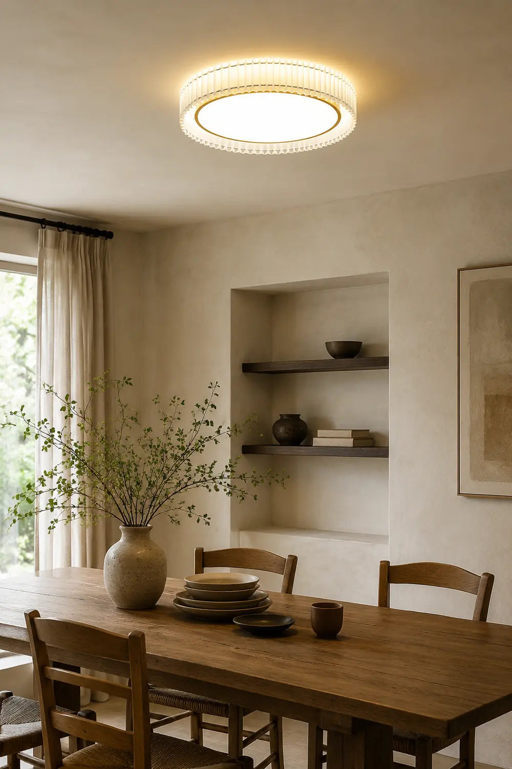 Round Pleated Ceiling Lamp - Lumpaz