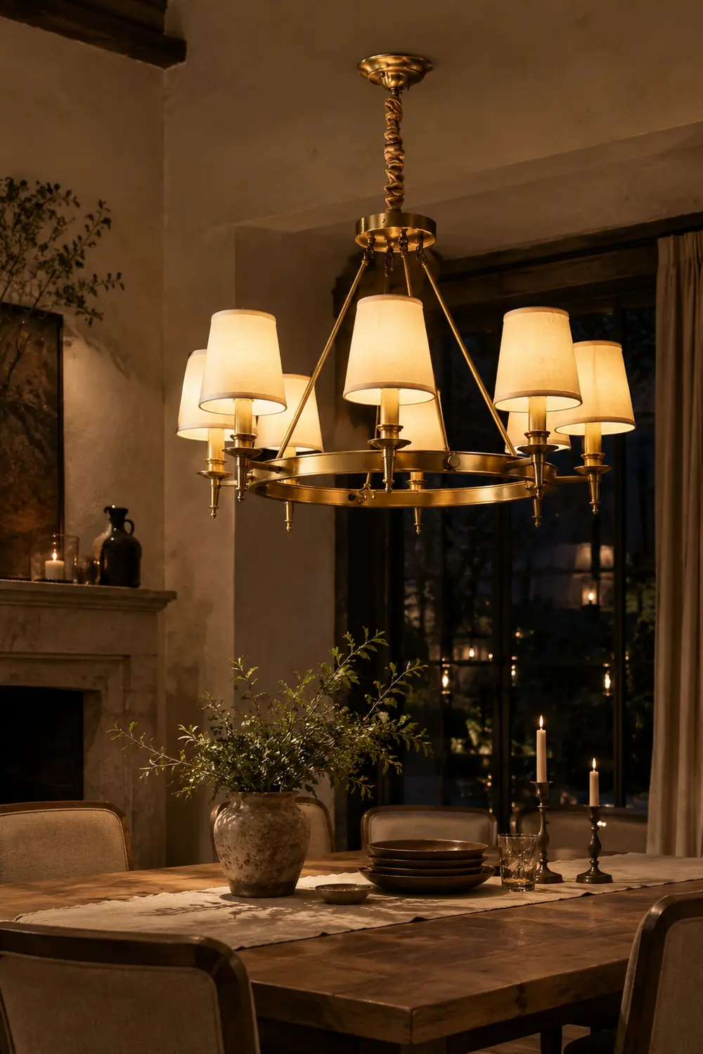 Antique Brass Chandelier - Lumpaz