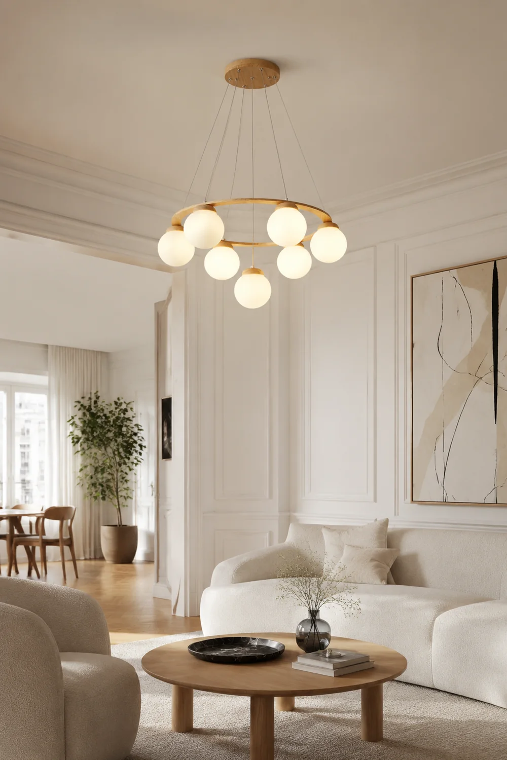 Nuura Miira Wood Chandelier - Lumpaz
