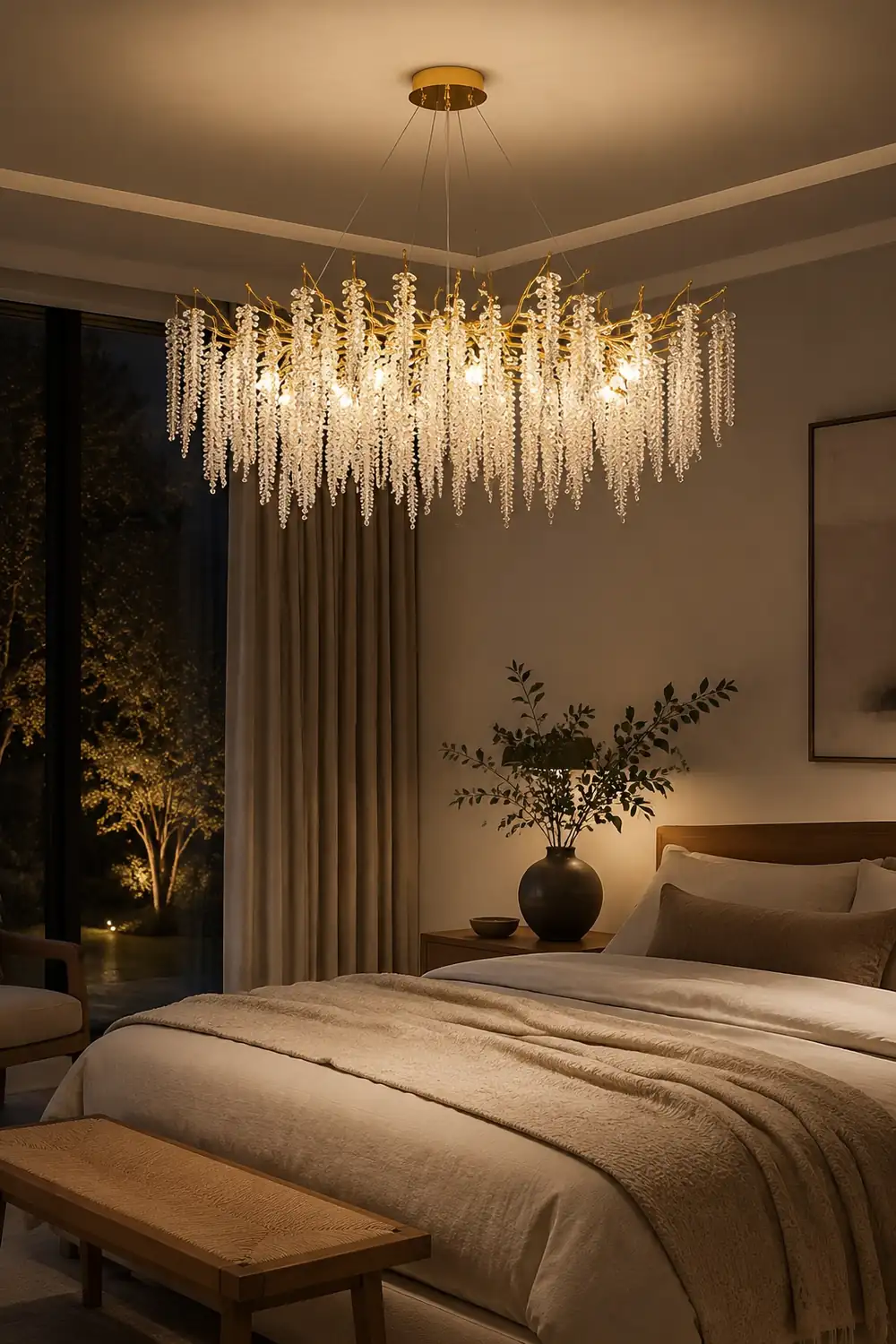 Wisteria Flower Crystal Chandelier - Lumpaz
