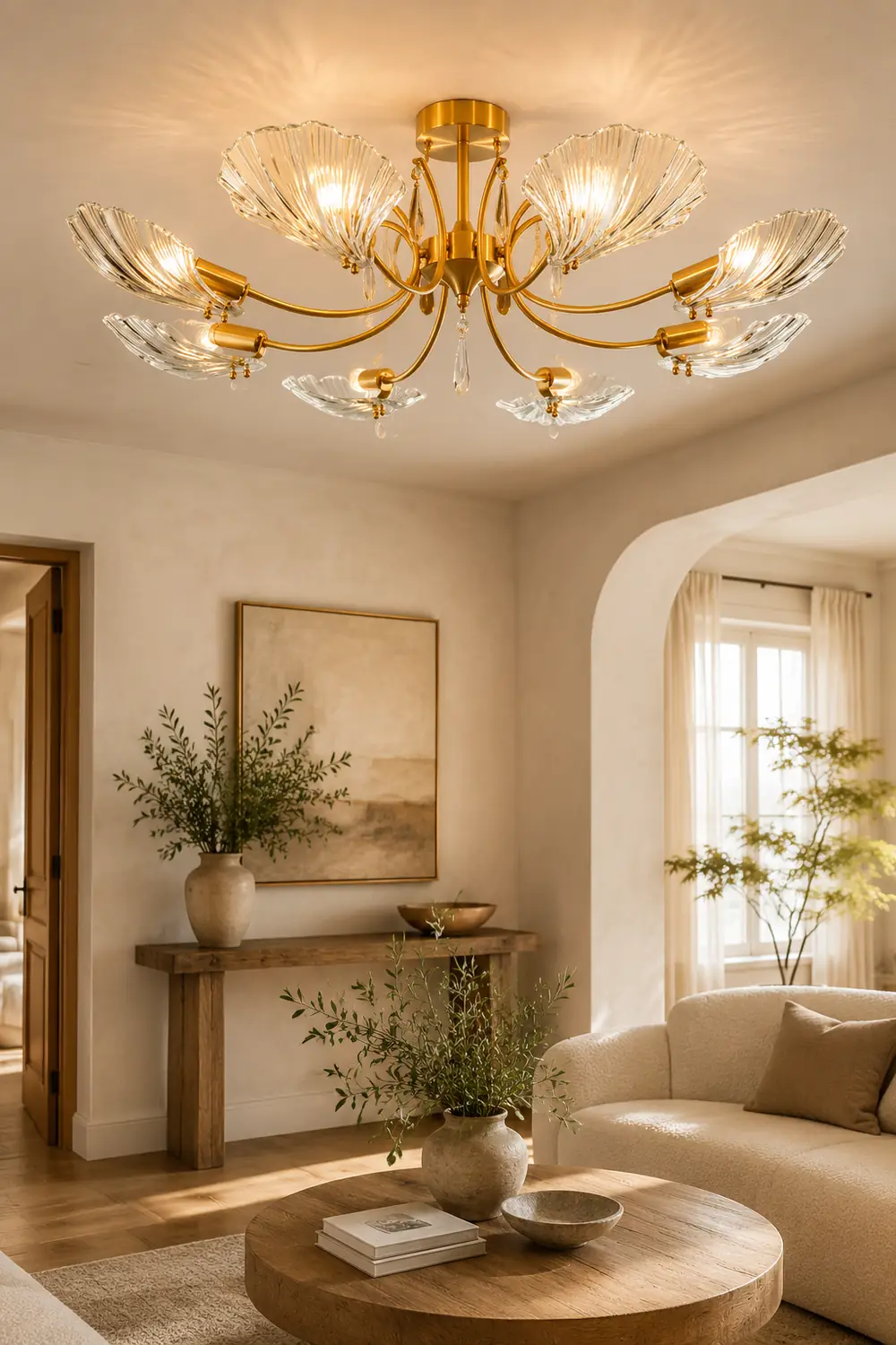 Shell Brass Ceiling Lamp - Lumpaz