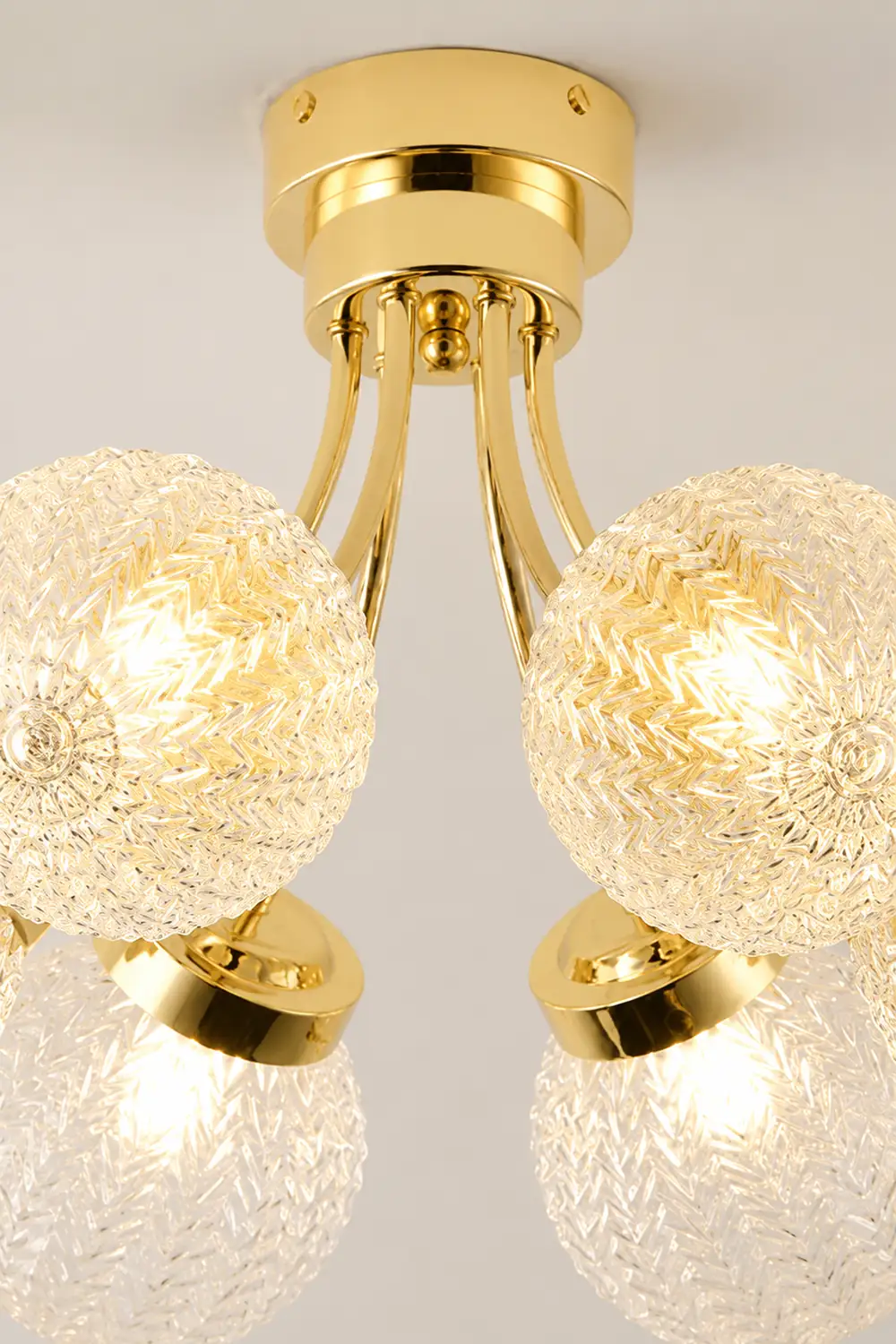 Carved Glass Ceiling Lamp - Lumpaz