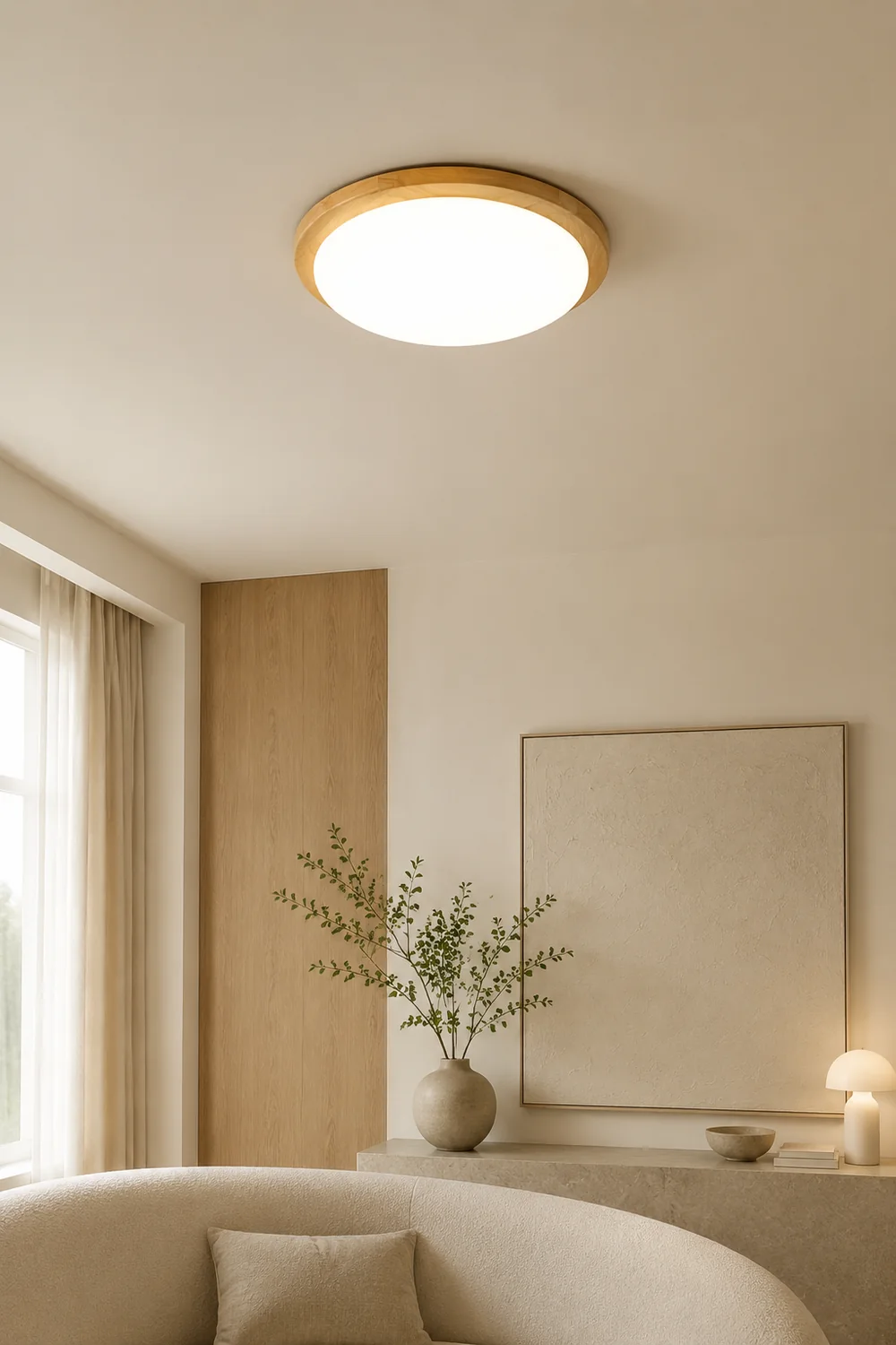Drum Wood Ceiling Lamp - Lumpaz