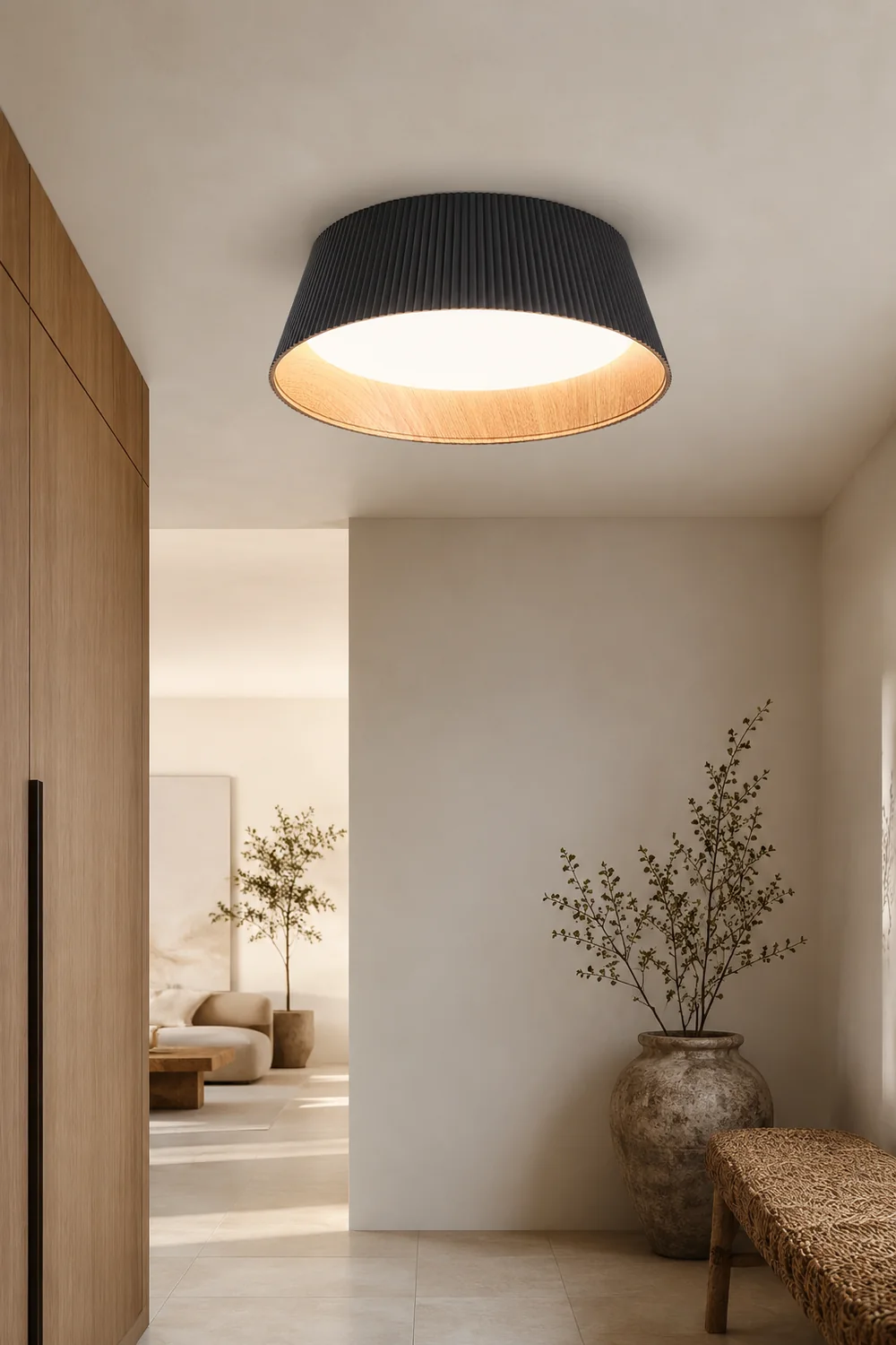 Modern Ribbed Ceiling Light - Lumpaz