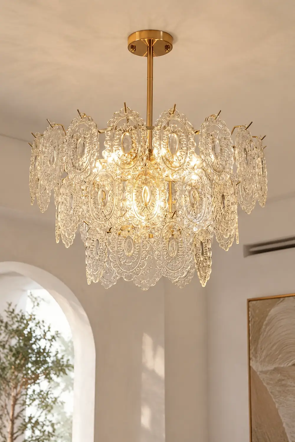 Wave Glass Chandelier - Lumpaz