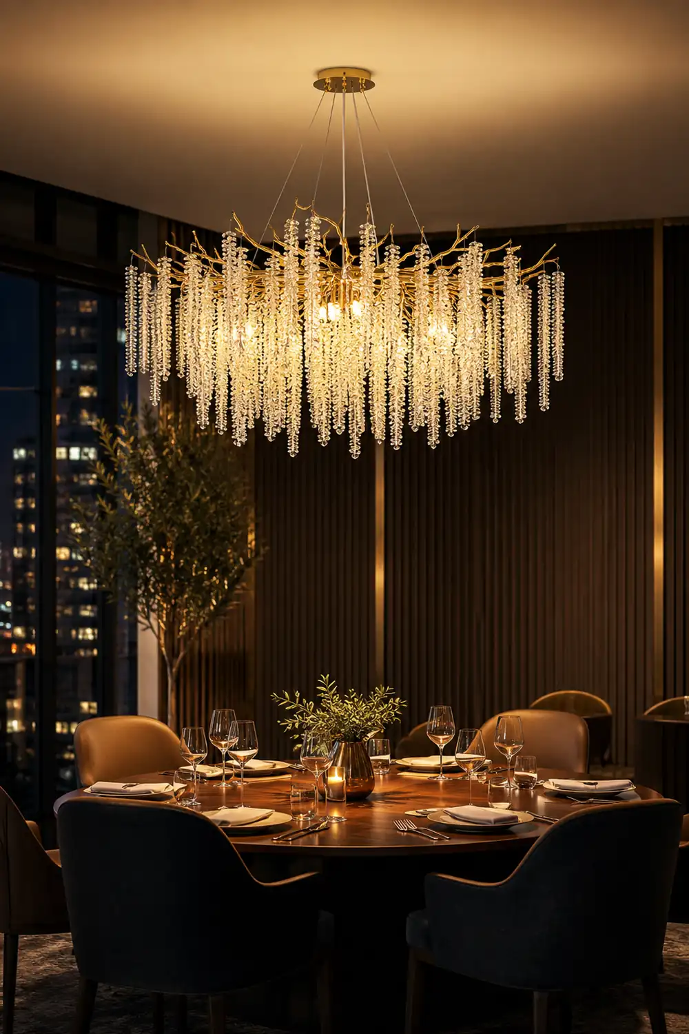 Wisteria Flower Crystal Chandelier - Lumpaz