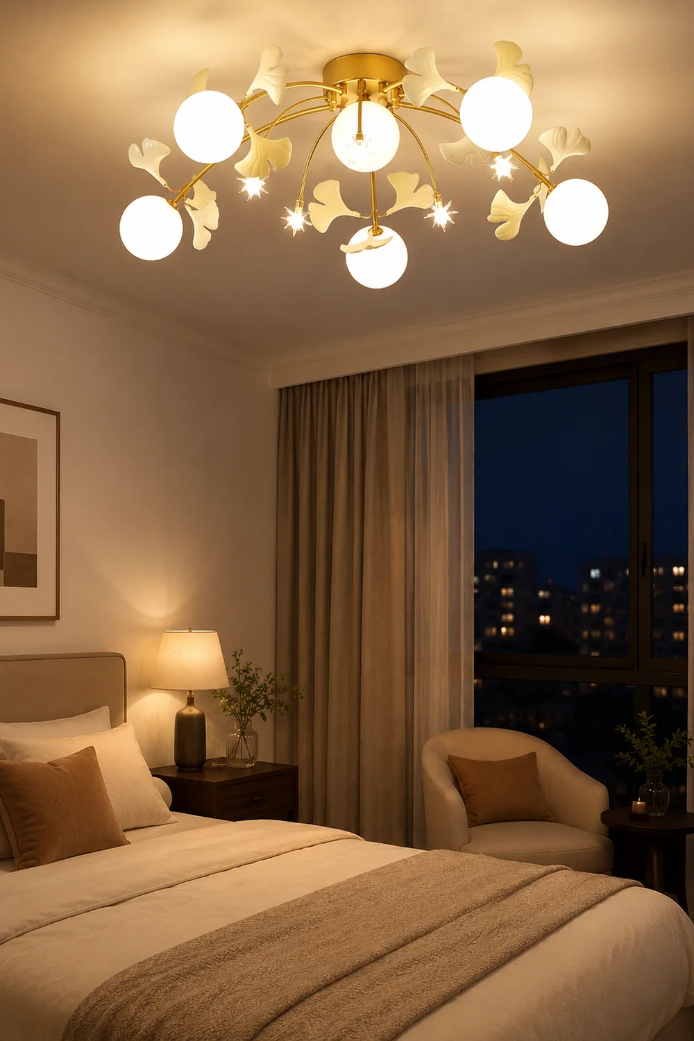 Ginkgo Glass Ceiling Lamp - Lumpaz