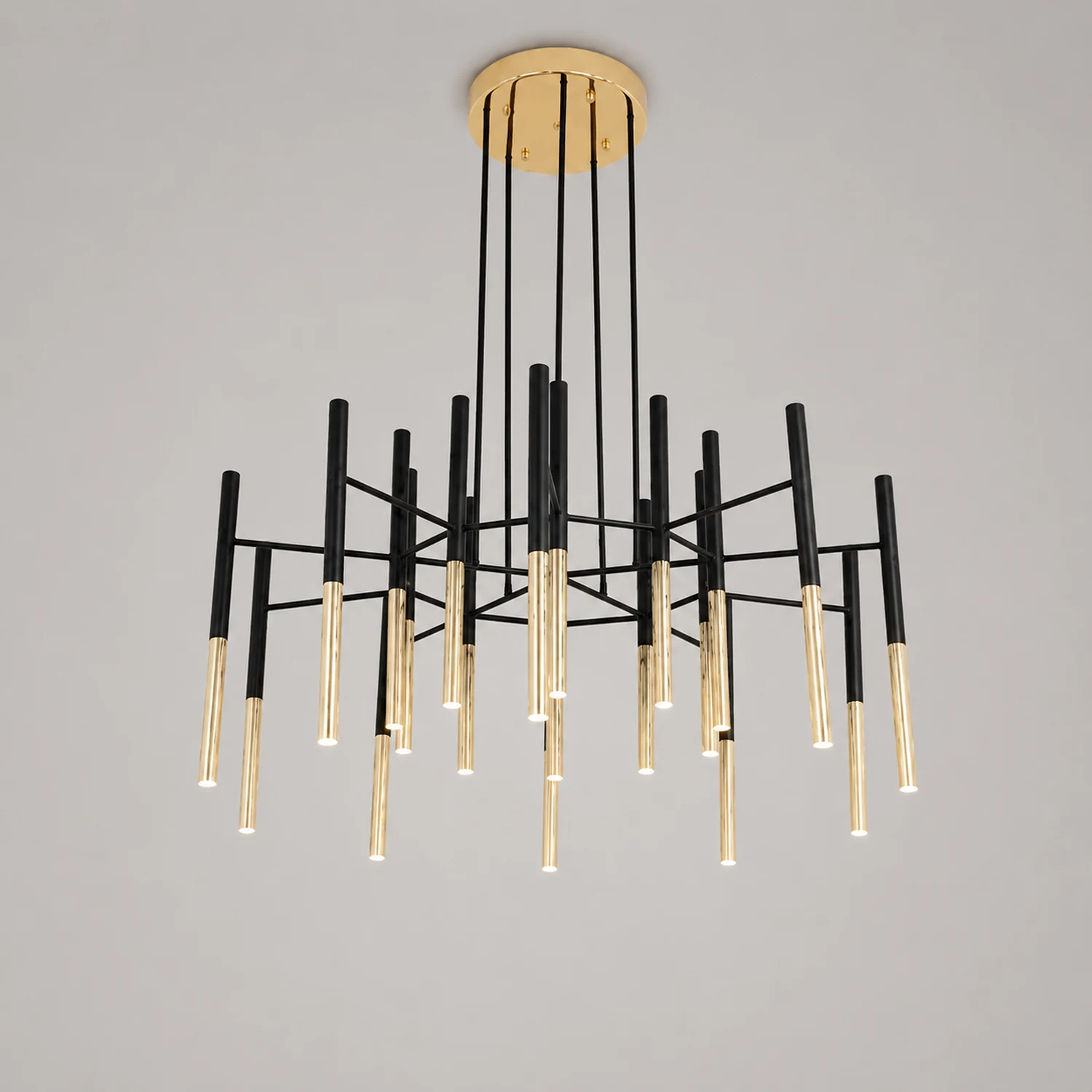 Metal Tubular Chandelier - Lumpaz