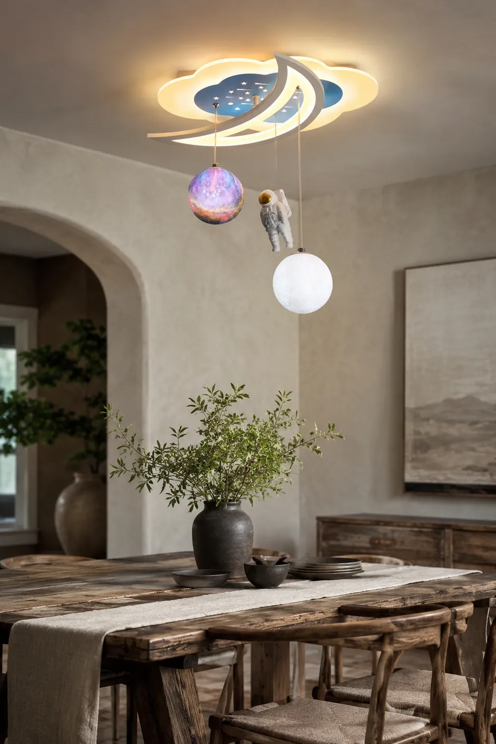 Space Astronaut Star Ceiling Lamp - Lumpaz