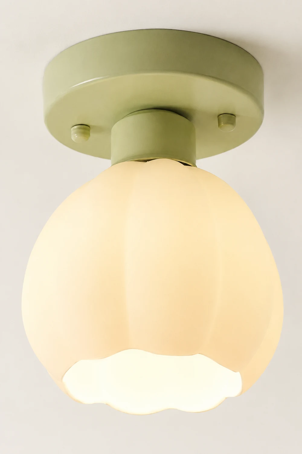 Flower Shaded Semi Flushmount Light - Lumpaz