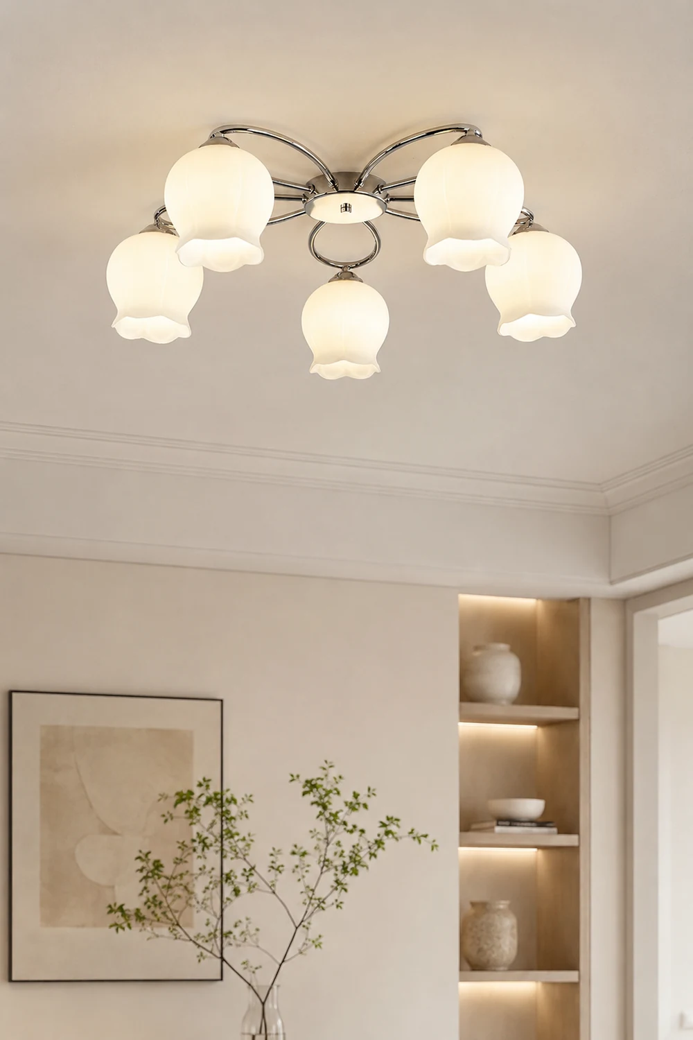 Floral Glass Ceiling Lamp - Lumpaz