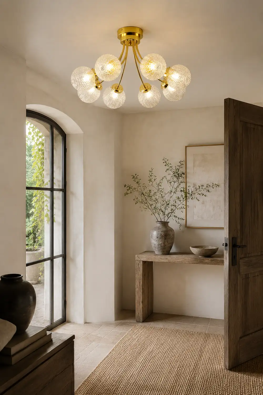 Carved Glass Ceiling Lamp - Lumpaz