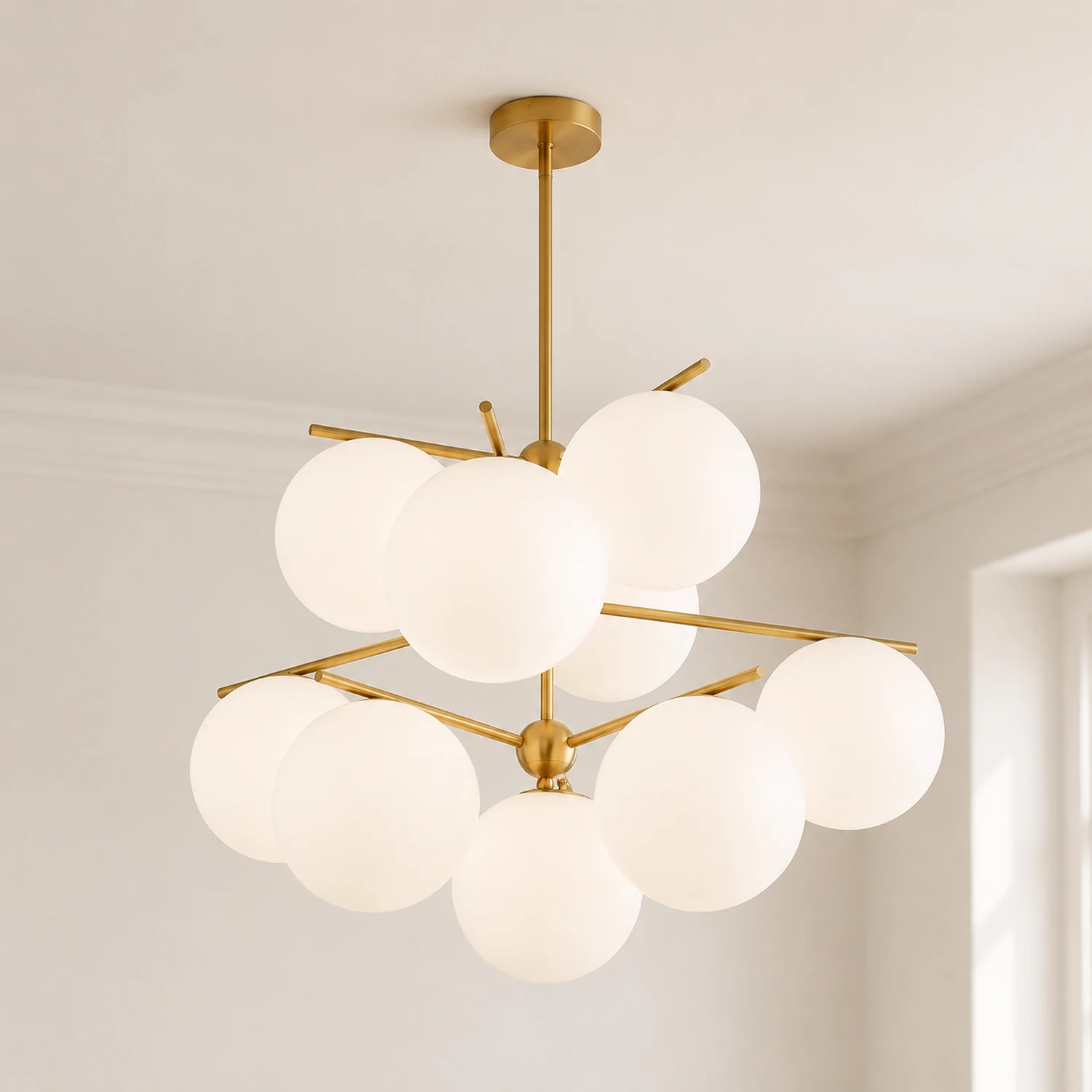 Sphere & Stem Chandelier - Lumpaz