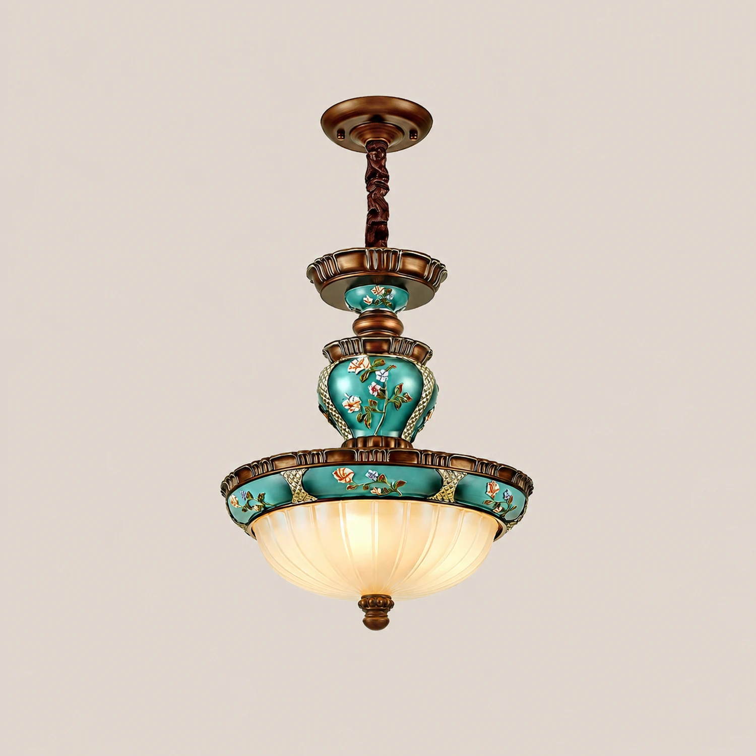 Retro Floral Resin Recessed Ceiling Light - Lumpaz
