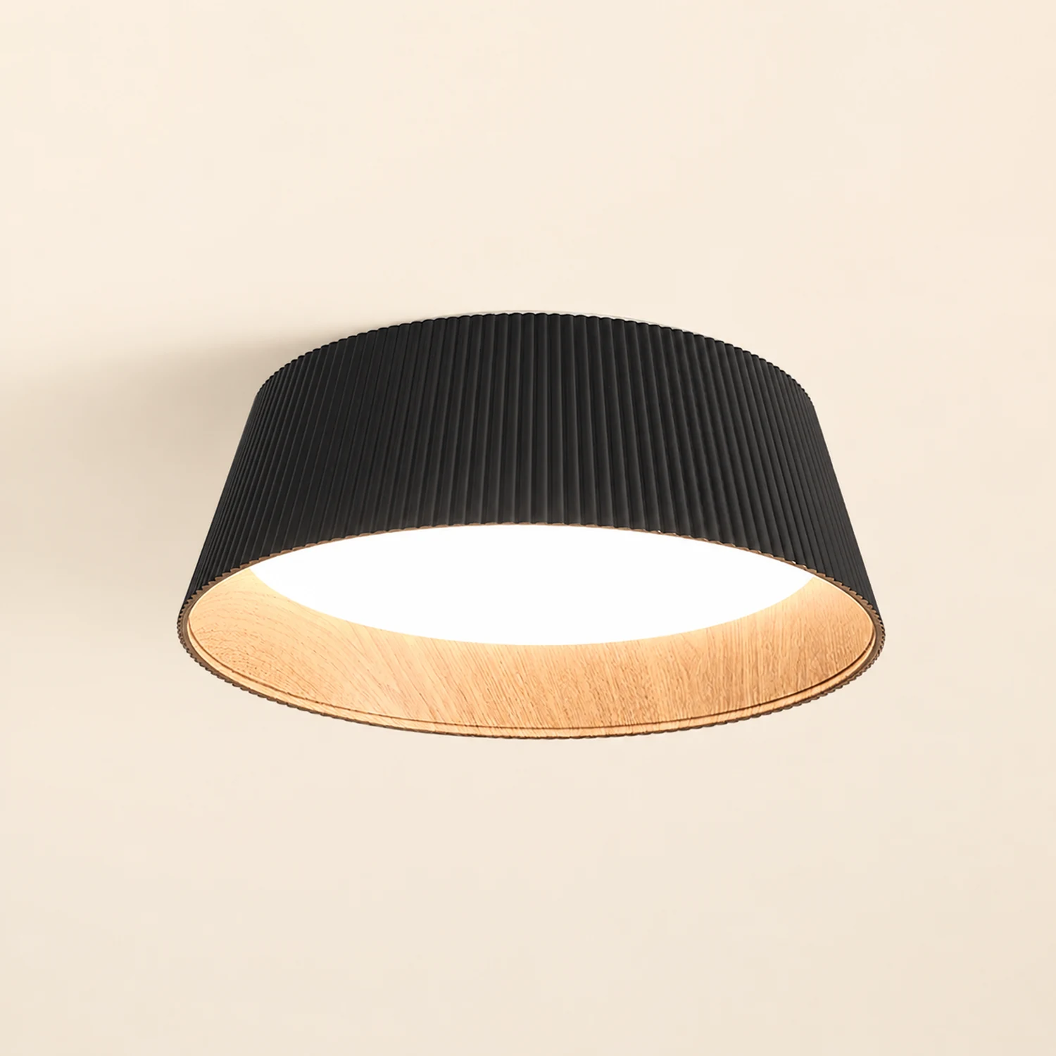 Modern Ribbed Ceiling Light - Lumpaz