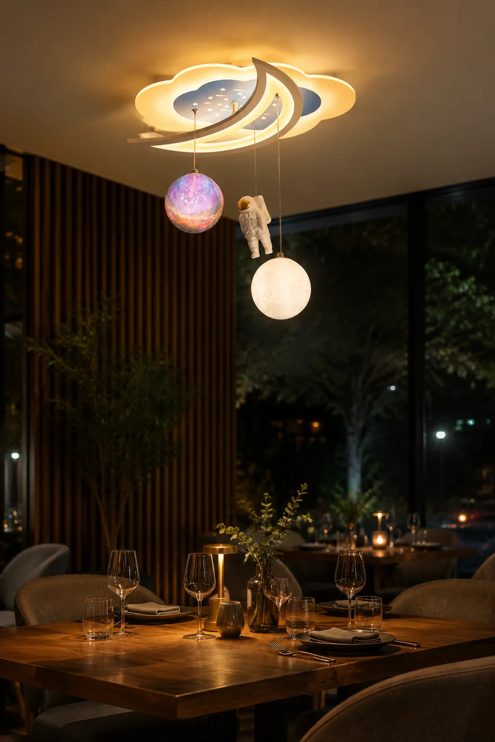 Space Astronaut Star Ceiling Lamp - Lumpaz