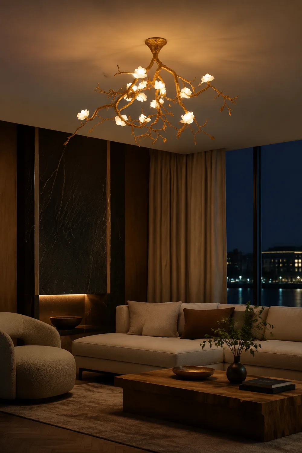Tree Branches Flower Ceiling Lamp - Lumpaz