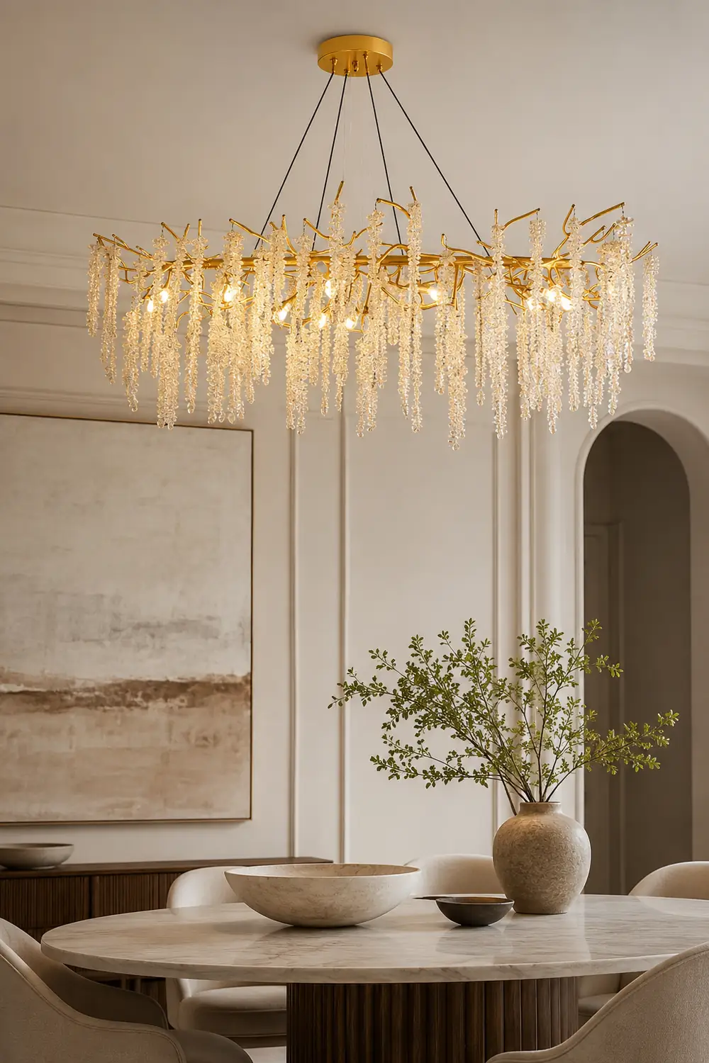 Wisteria Flower Crystal Chandelier - Lumpaz