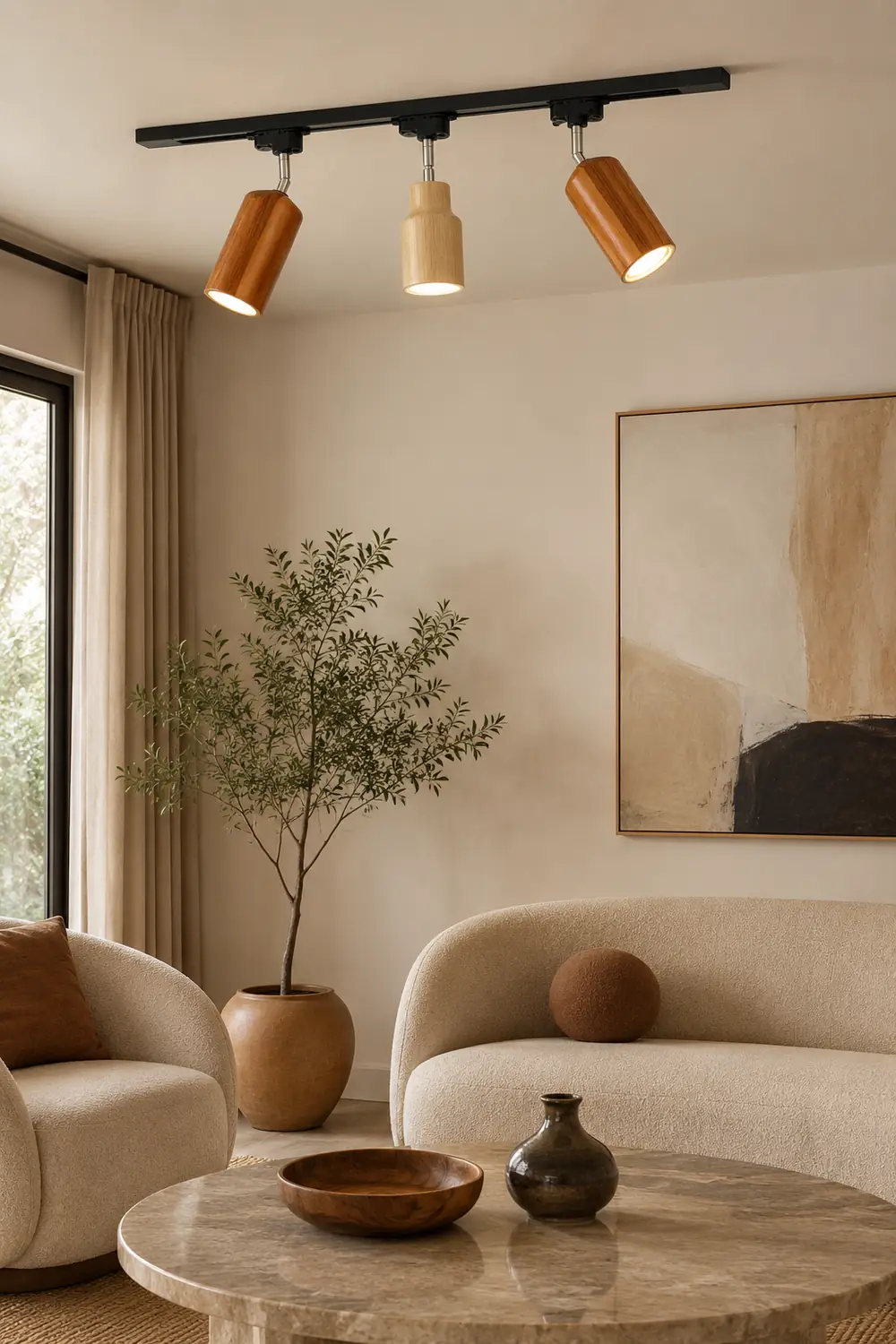 Wood Track Ceiling Lamp - Lumpaz