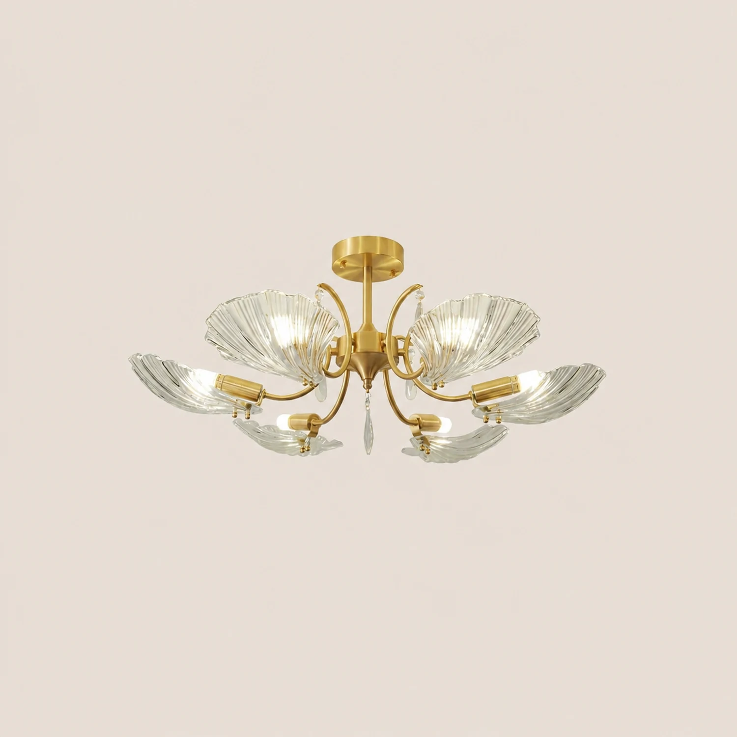Shell Brass Ceiling Lamp - Lumpaz