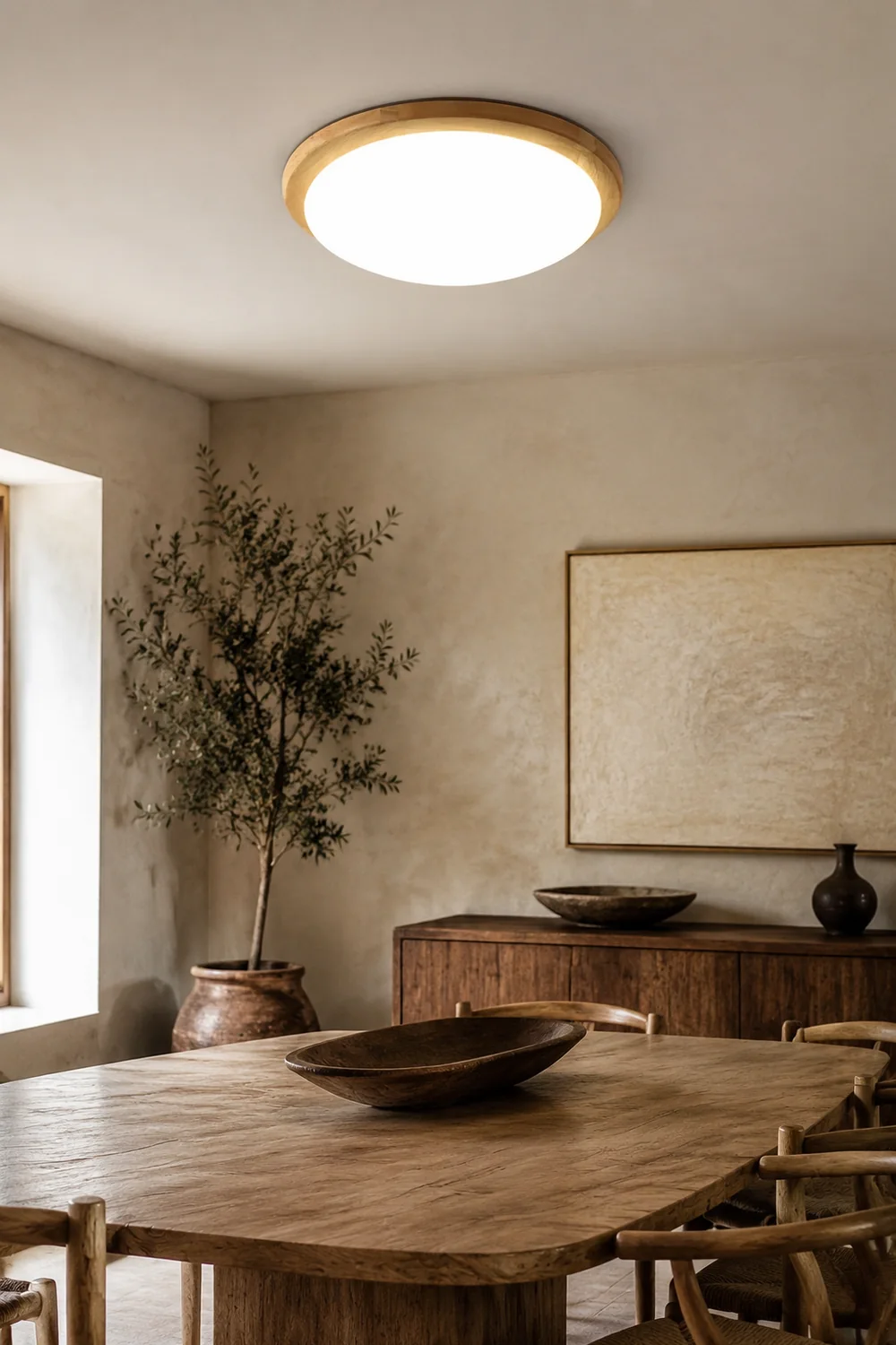 Drum Wood Ceiling Lamp - Lumpaz