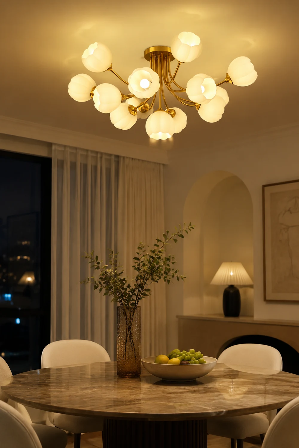 Pumpkin Brass Ceiling Lamp - Lumpaz