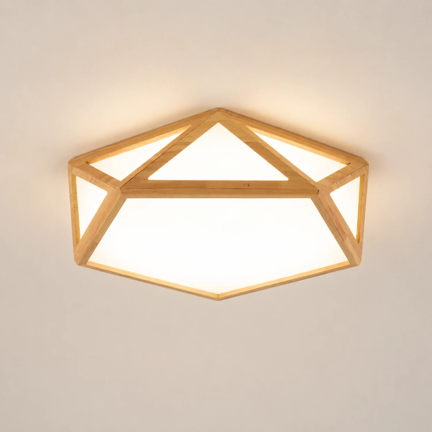 Diamond Wooden Ceiling Lamp - Lumpaz