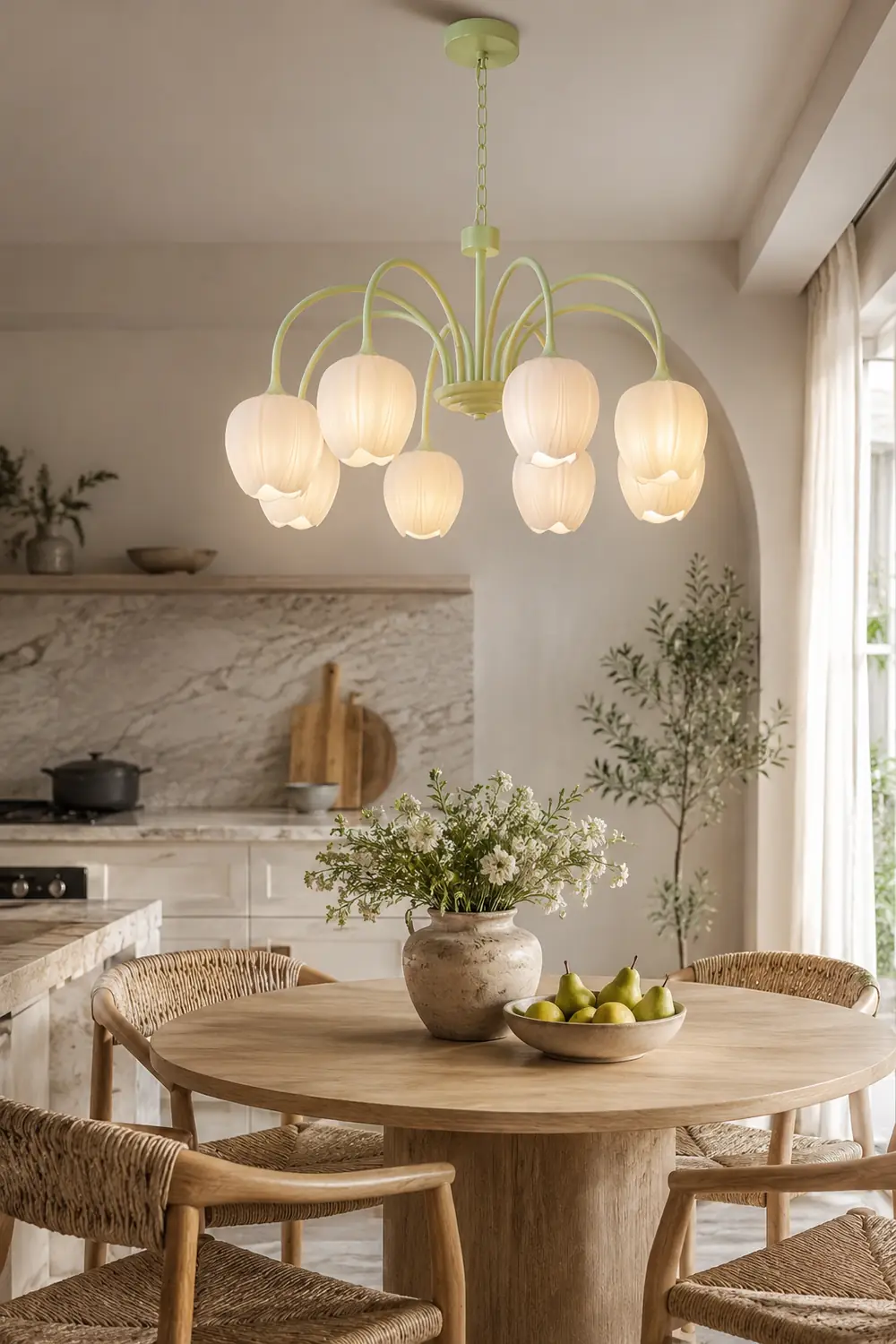 Tulip Matcha Chandelier - Lumpaz