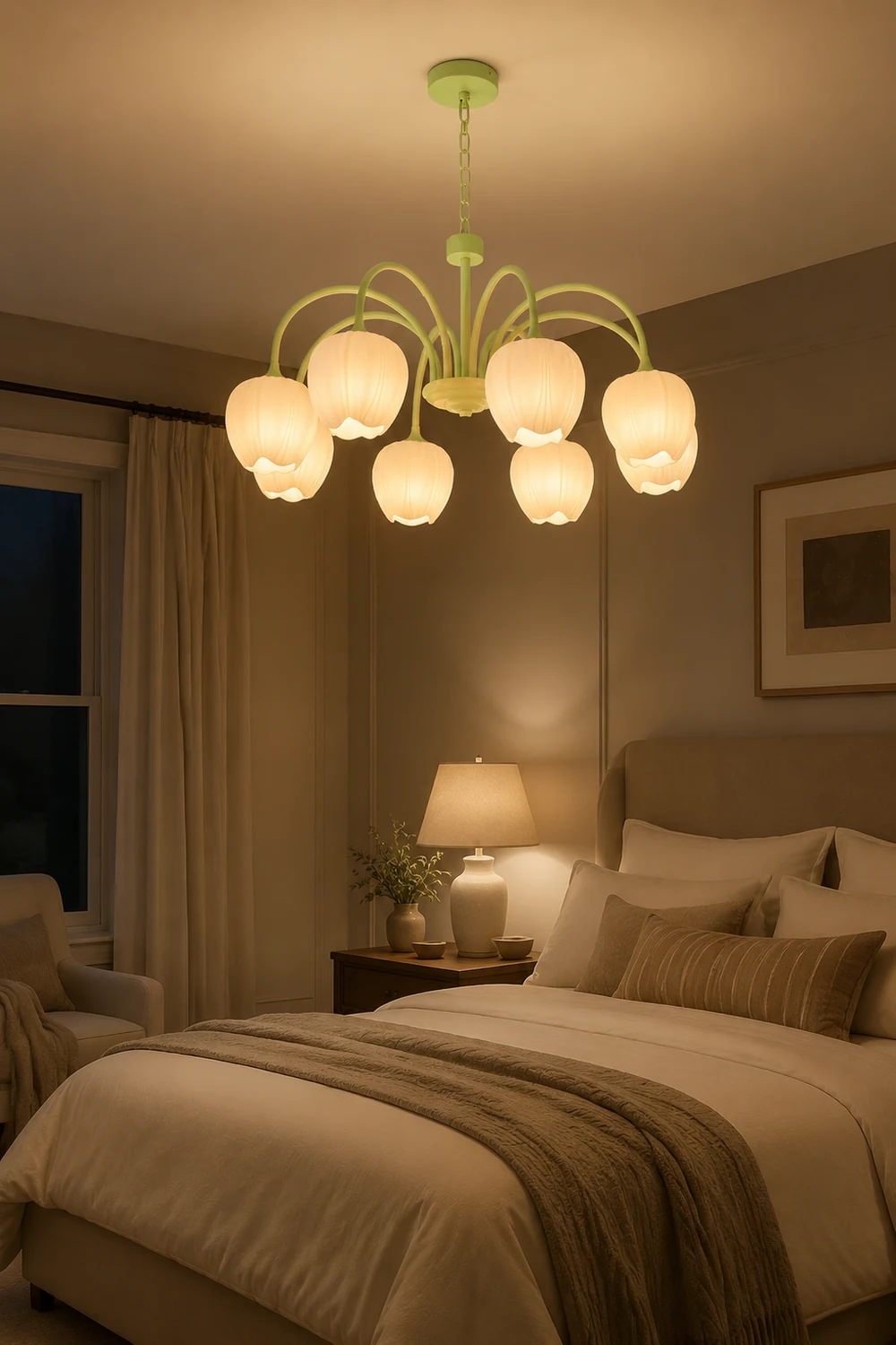 Tulip Matcha Chandelier - Lumpaz