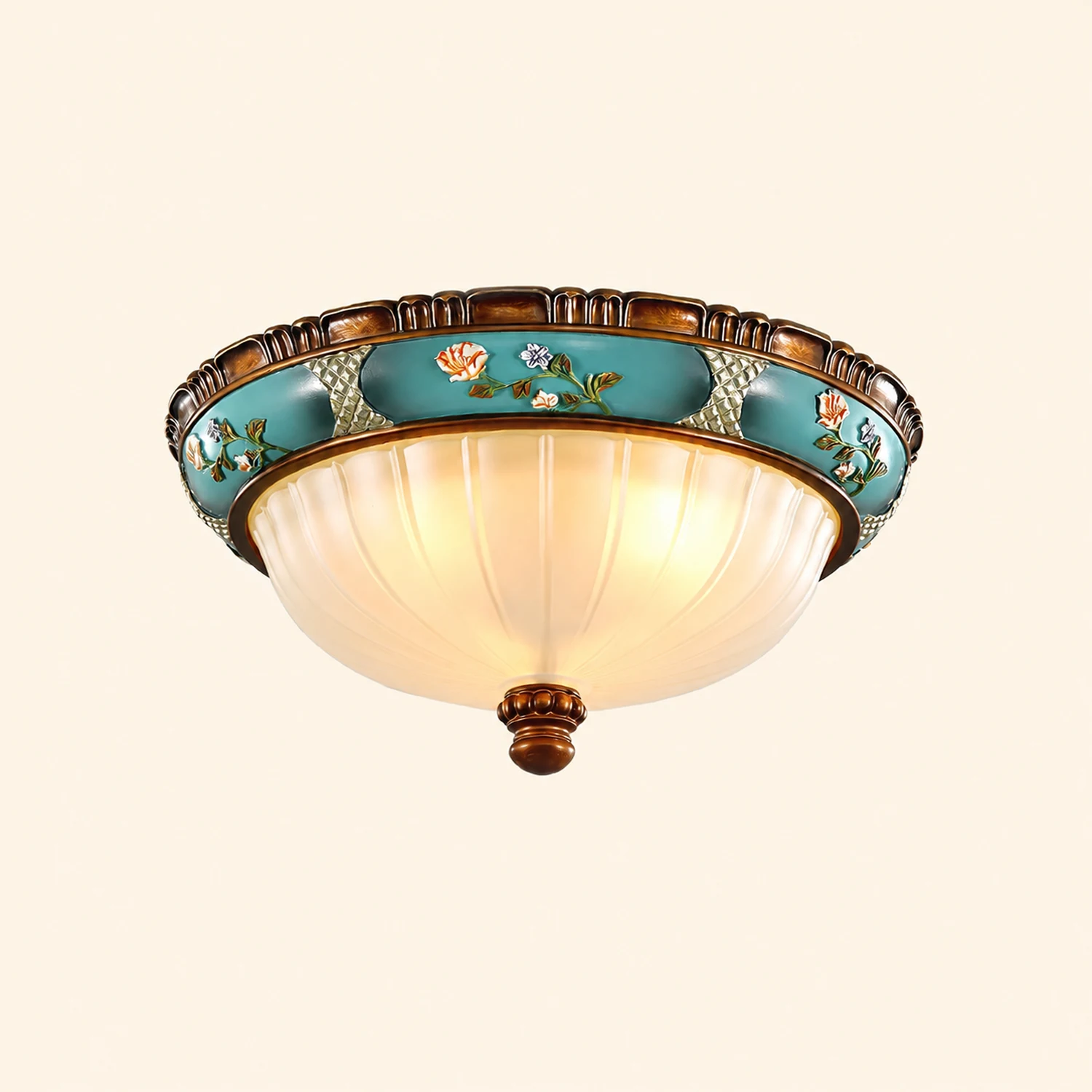 Retro Floral Resin Recessed Ceiling Light - Lumpaz