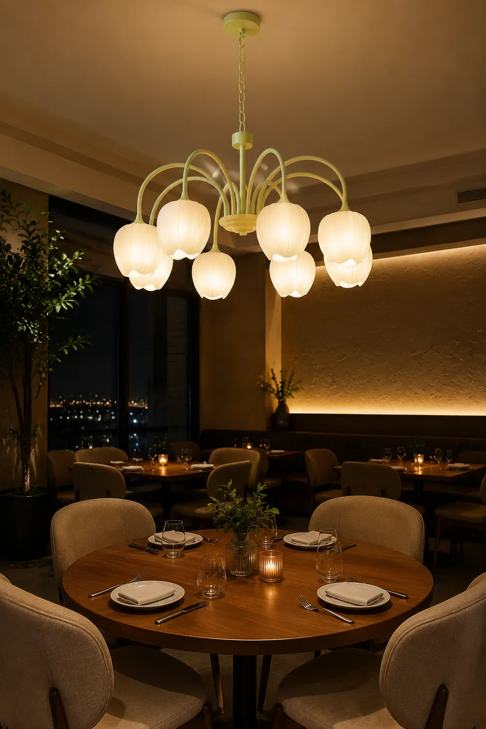 Tulip Matcha Chandelier - Lumpaz