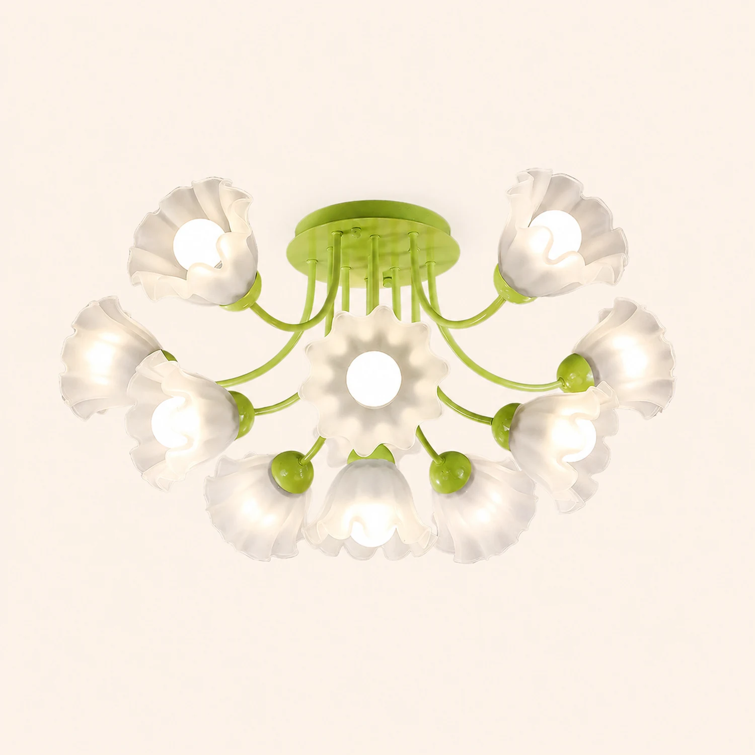 Floral Sculpted Ceiling Lamp - Lumpaz