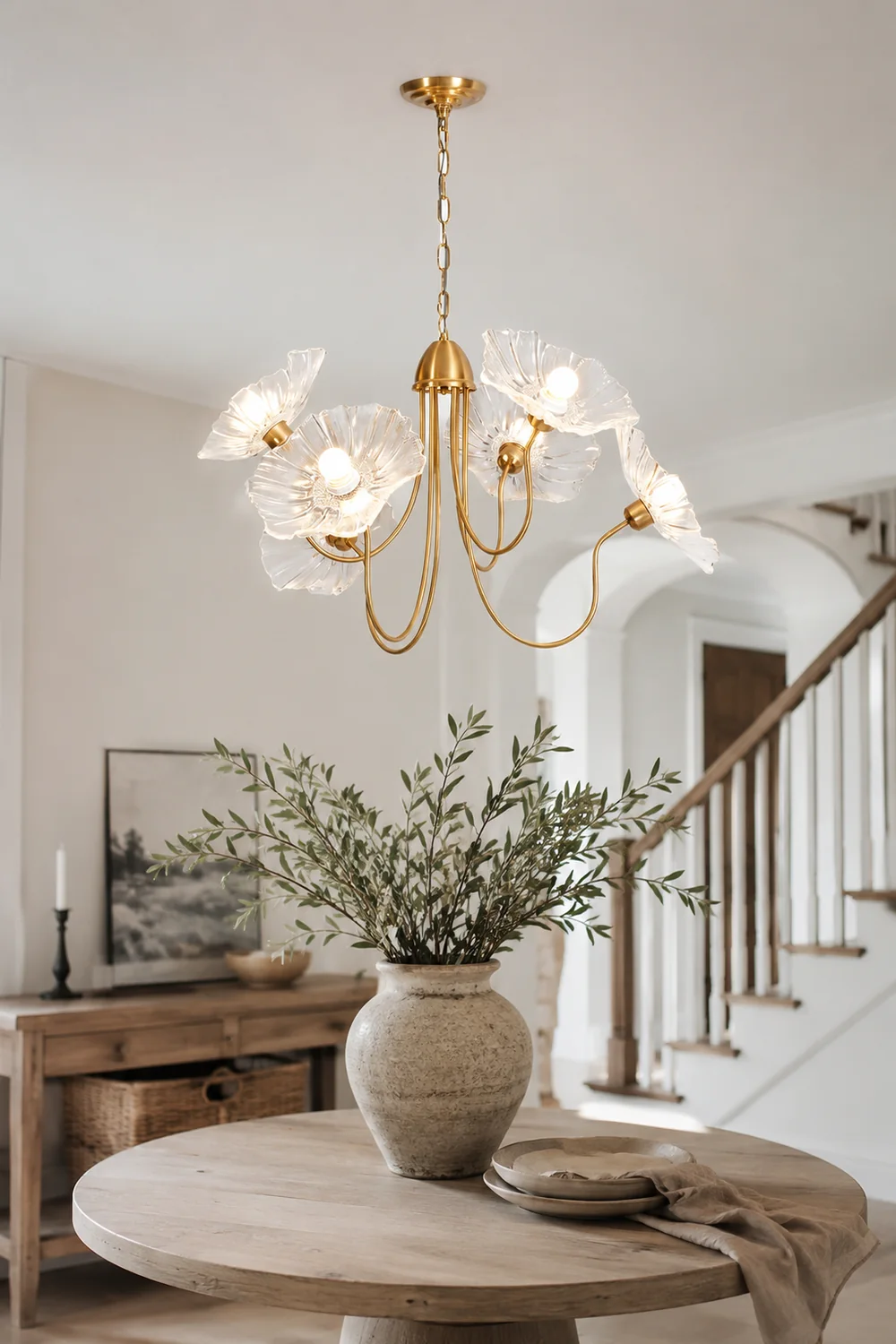 Lotus Leaf Glass Chandelier - Lumpaz