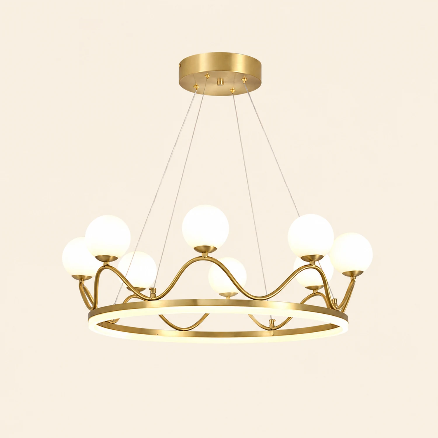 Crown Brass Chandelier - Lumpaz