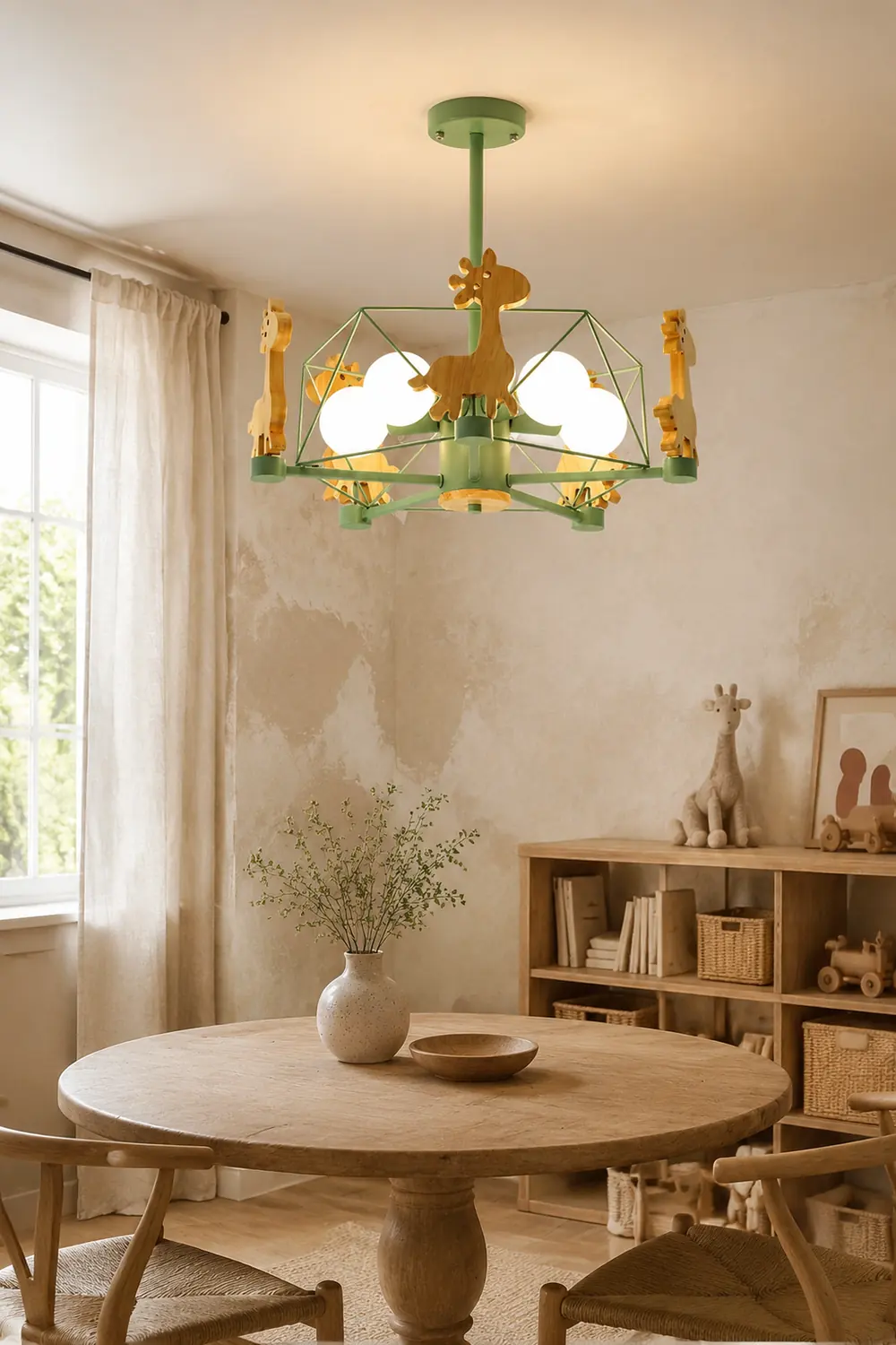 Lovely Deer Wooden Chandelier - Lumpaz