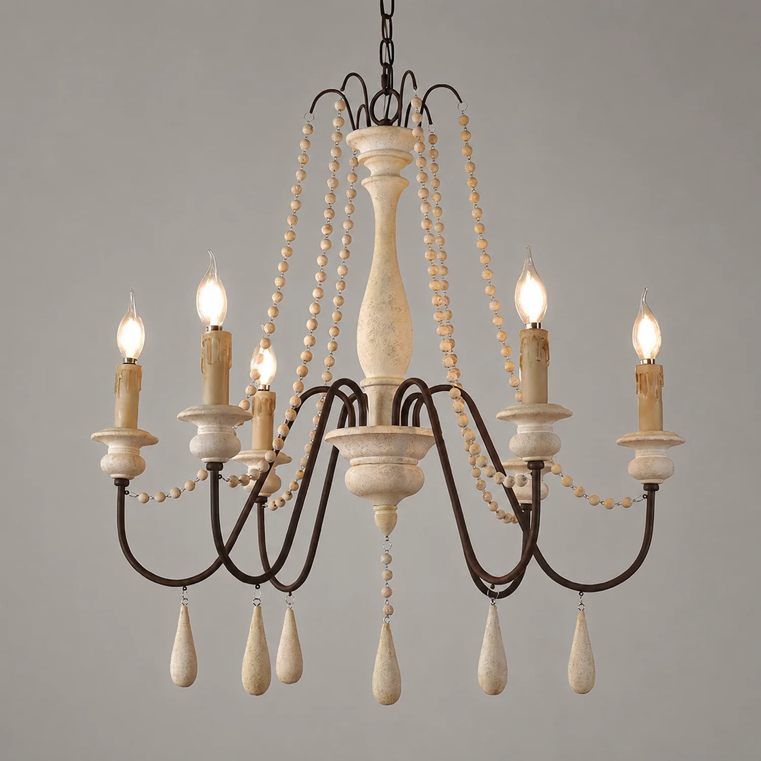Candle Style Beaded Chandelier - Lumpaz