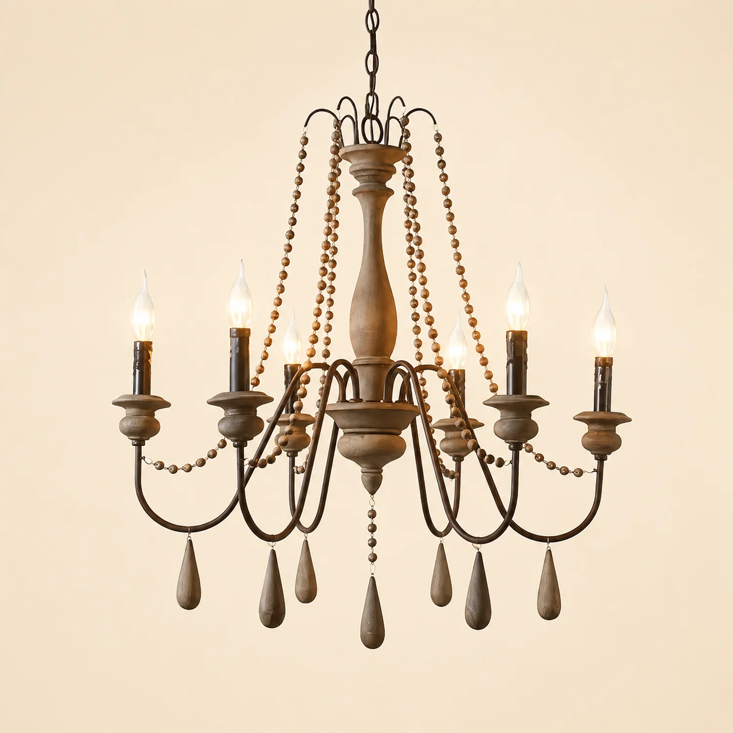 Candle Style Beaded Chandelier - Lumpaz