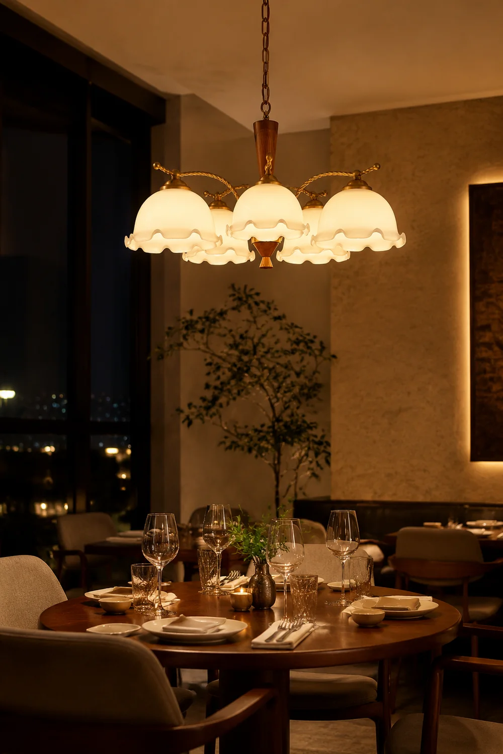 Milky Flower Chandelier - Lumpaz